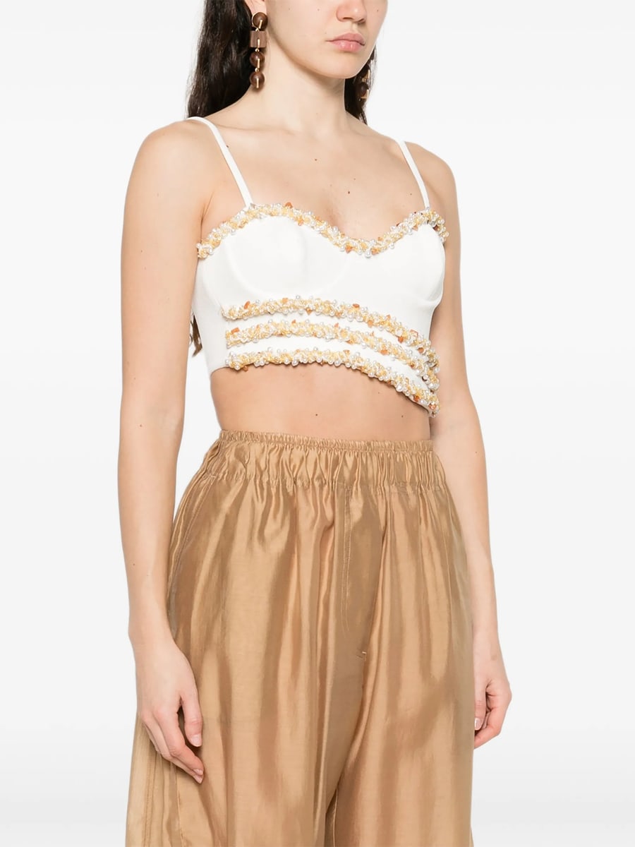 Patbo Patbo Jade Embellished Crop Top, view 4