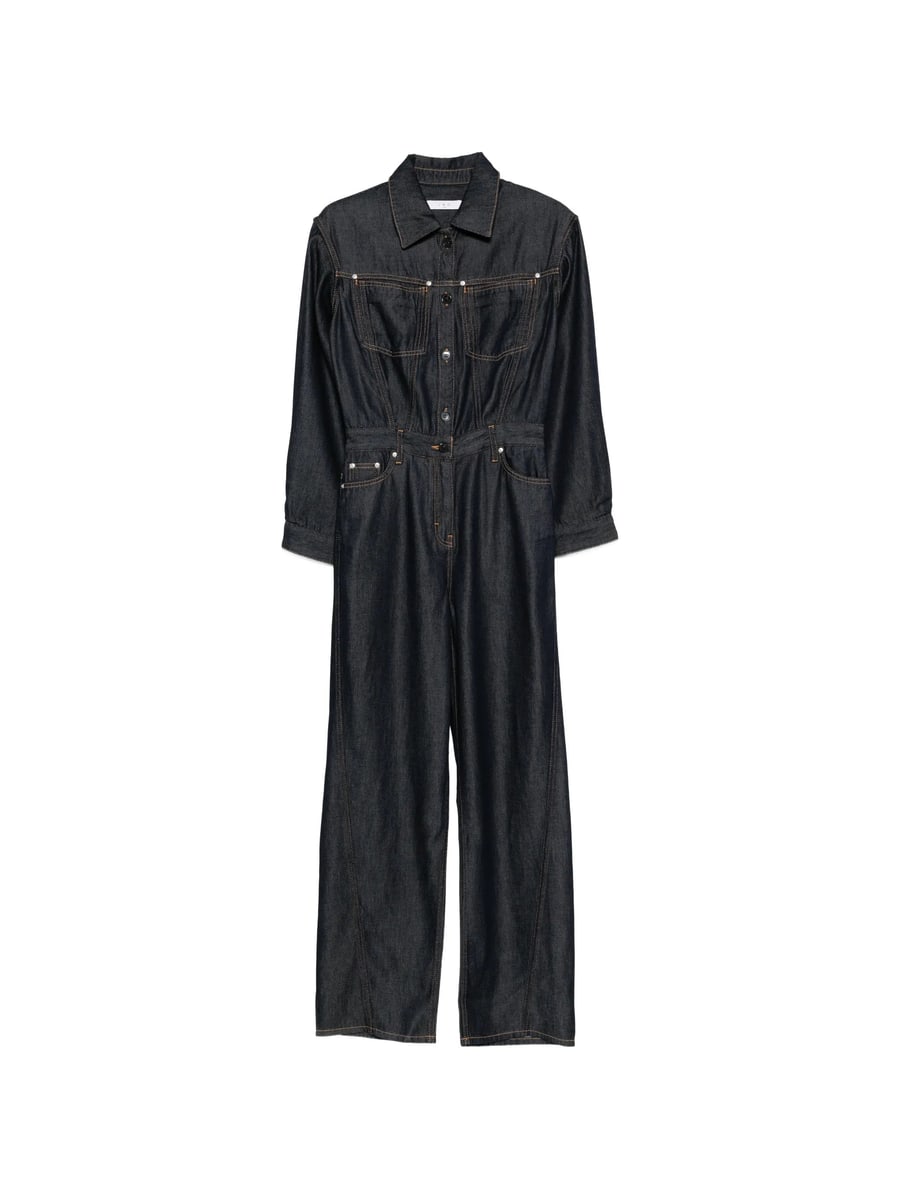 Iro Iro Long-sleeve Denim Jumpsuit