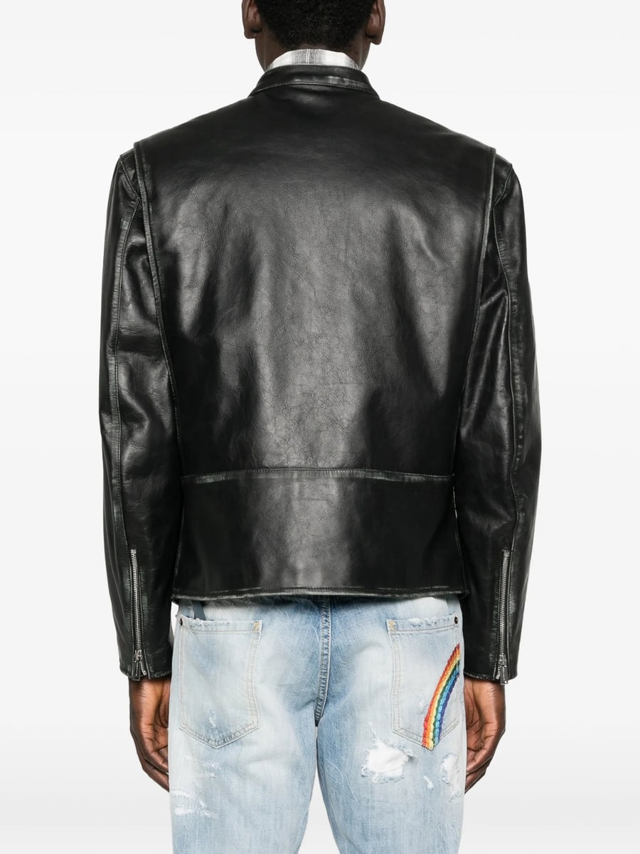 Dsquared2 Dsquared2 Bad Boy Zip-up Leather Jacket, view 4
