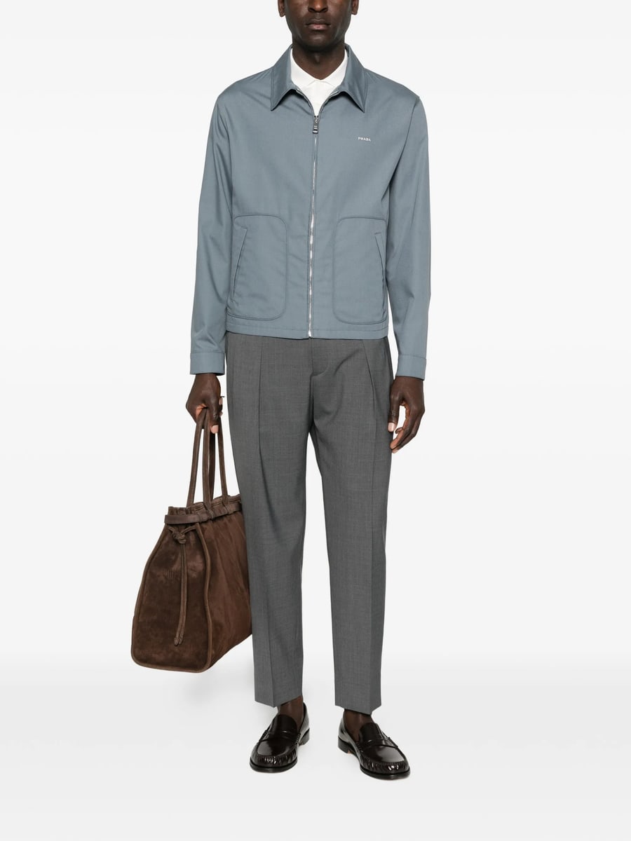 Prada Prada Technical Cotton Zipper Blouson Jacket, view 2