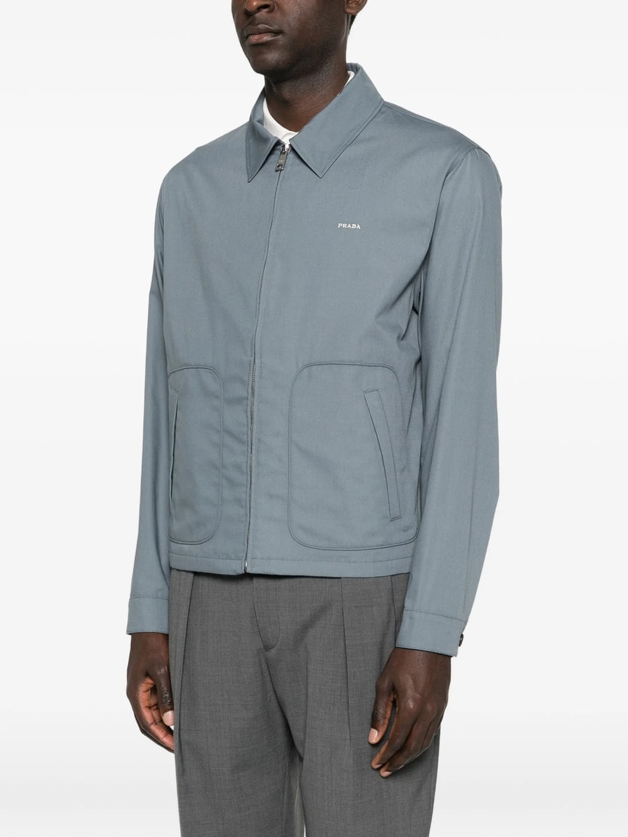 Prada Prada Technical Cotton Zipper Blouson Jacket, view 4