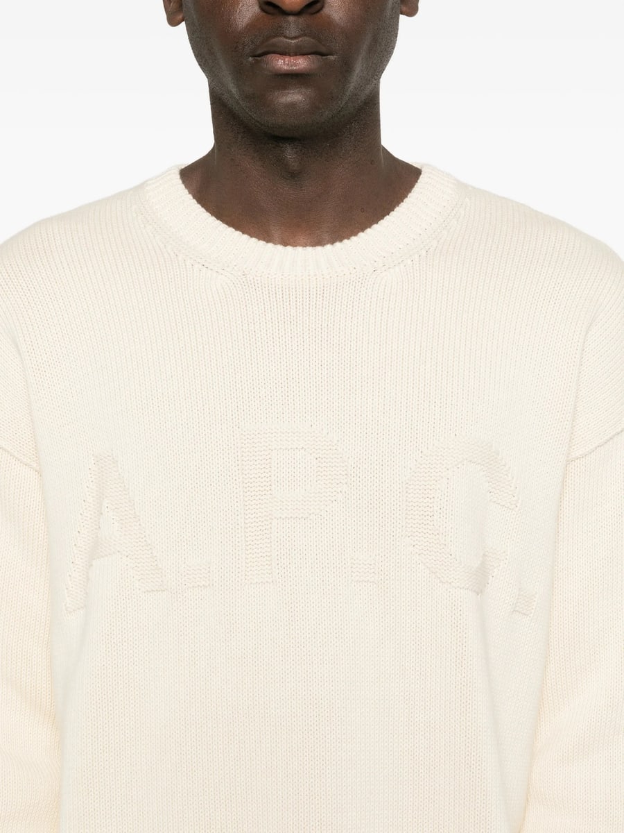 A.P.C. A.p.c. Logo-detail Crew-neck Sweater, view 3