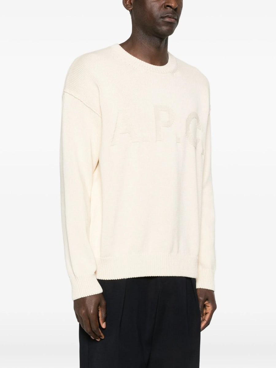 A.P.C. A.p.c. Logo-detail Crew-neck Sweater, view 5