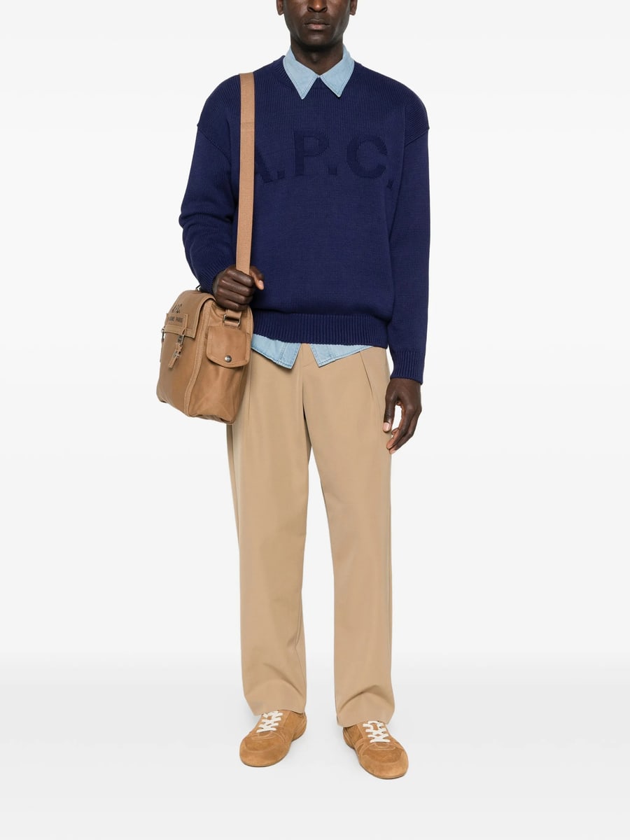 A.P.C. A.p.c. Logo-detail Crew-neck Sweater, view 2