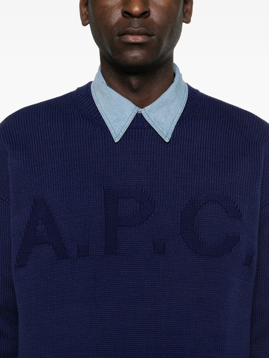 A.P.C. A.p.c. Logo-detail Crew-neck Sweater, view 5