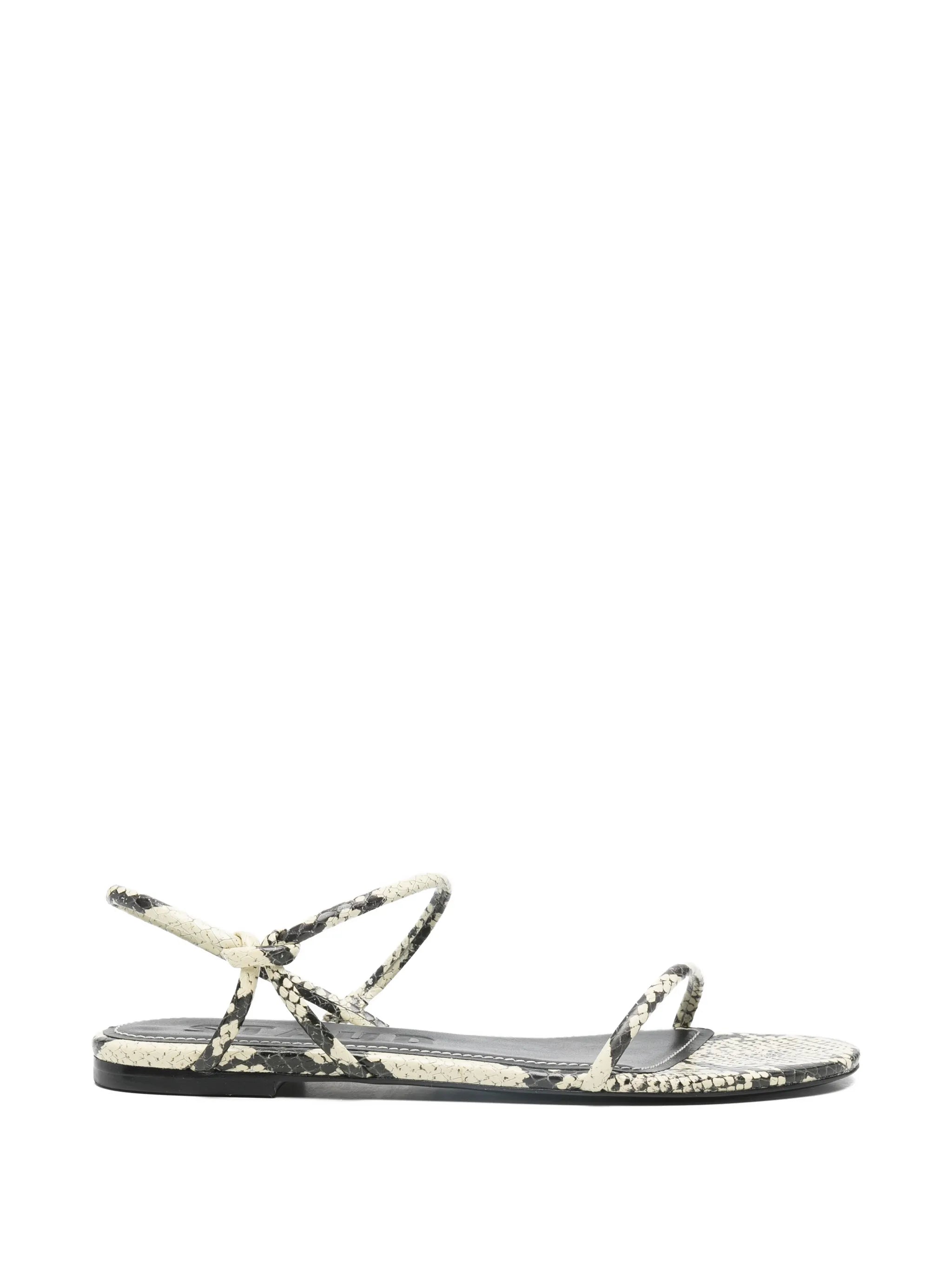 Staud Staud Laurel Snakeskin-print Sandals
