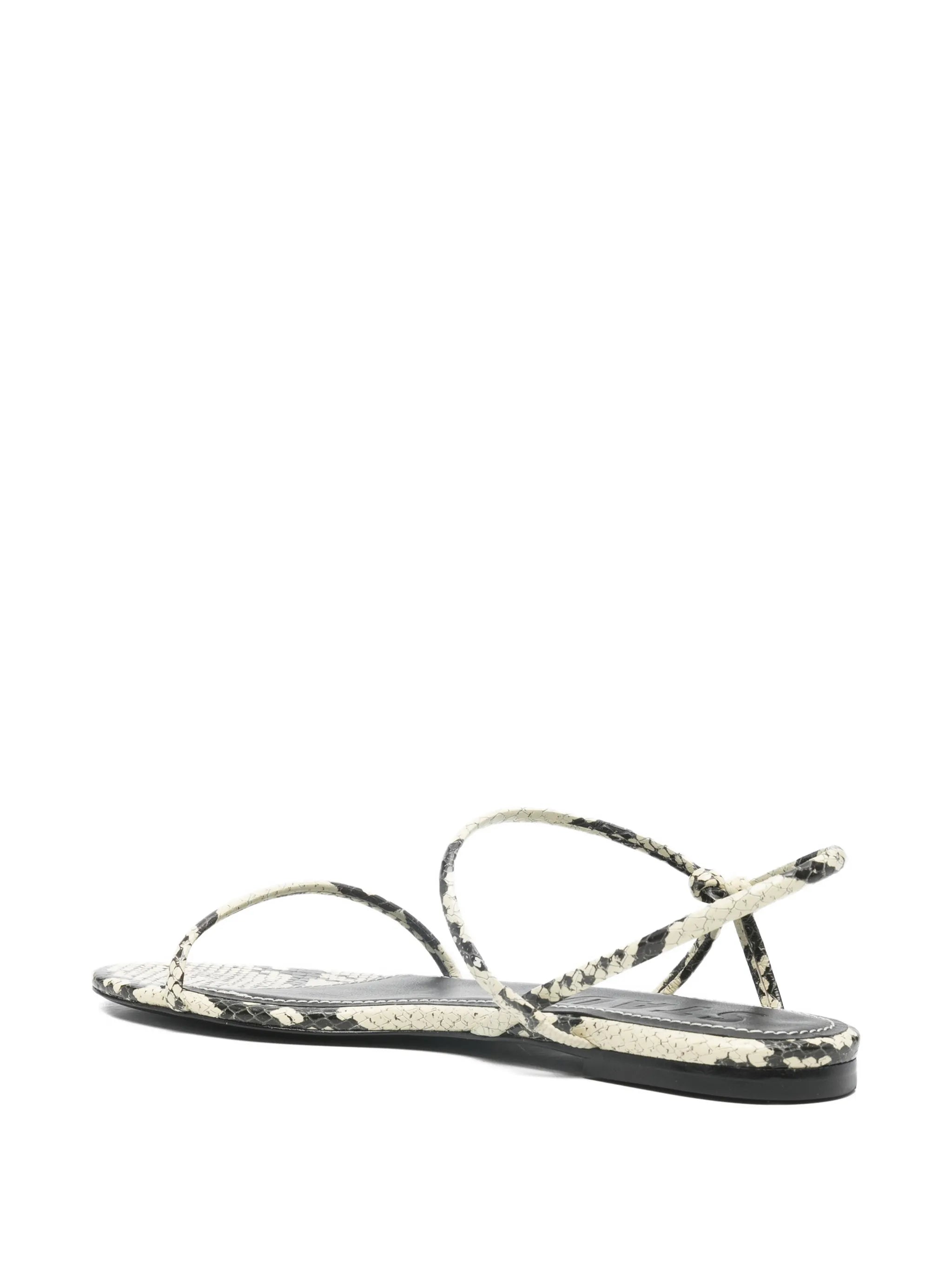 Staud Staud Laurel Snakeskin-print Sandals, view 2
