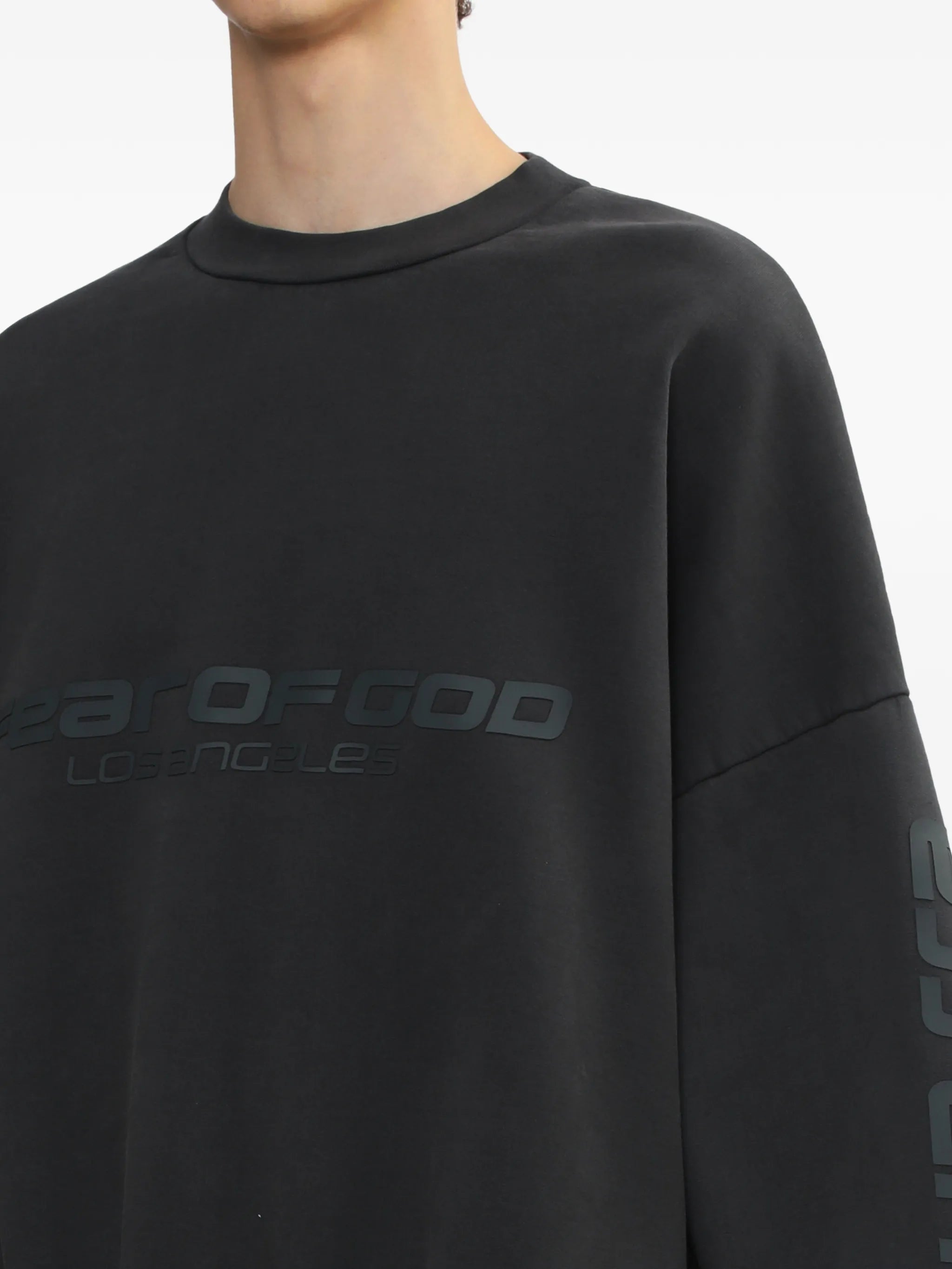 Fear of God Essentials Fear Of God Essentials Logo-print Cropped Sweatshirt, view 2