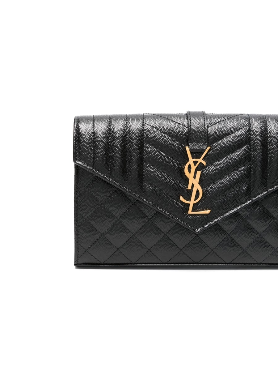 Saint Laurent Saint Laurent Envelope Leather Cross Body Bag, view 4