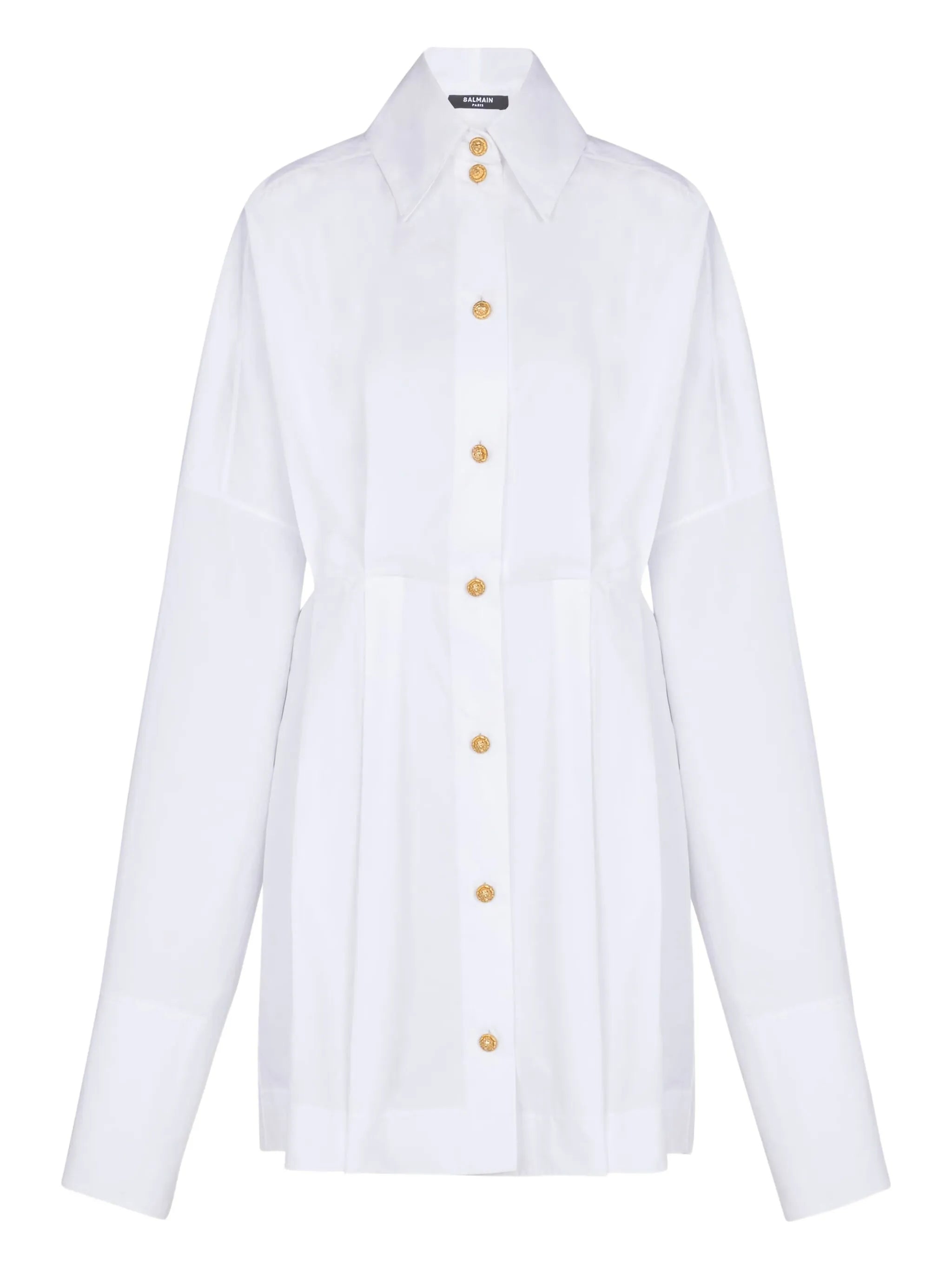 Balmain Balmain Buttoned Poplin Shirt Dress, view 2