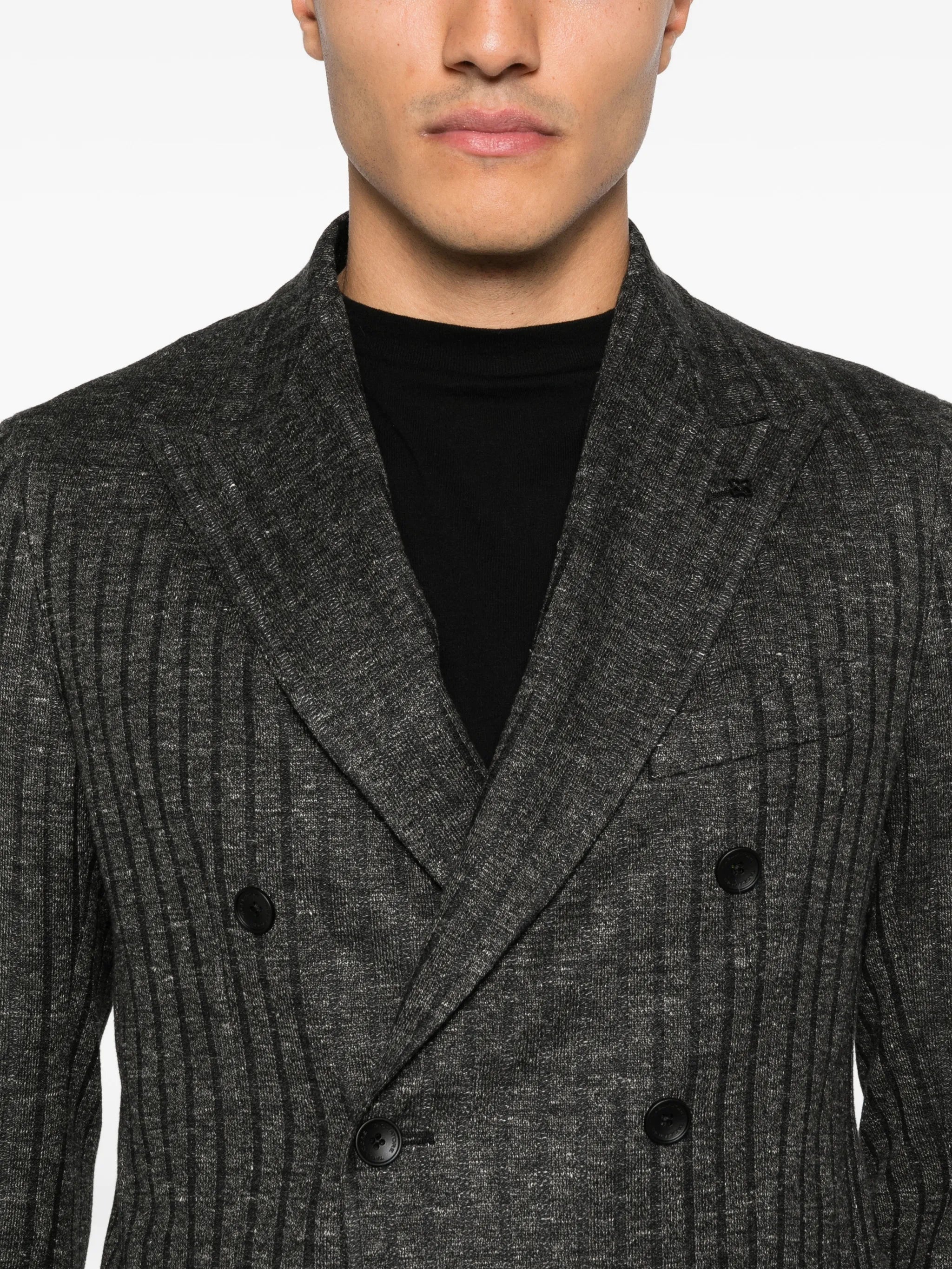 Tagliatore Tagliatore Double-breasted Pinstripe Jacket, view 2