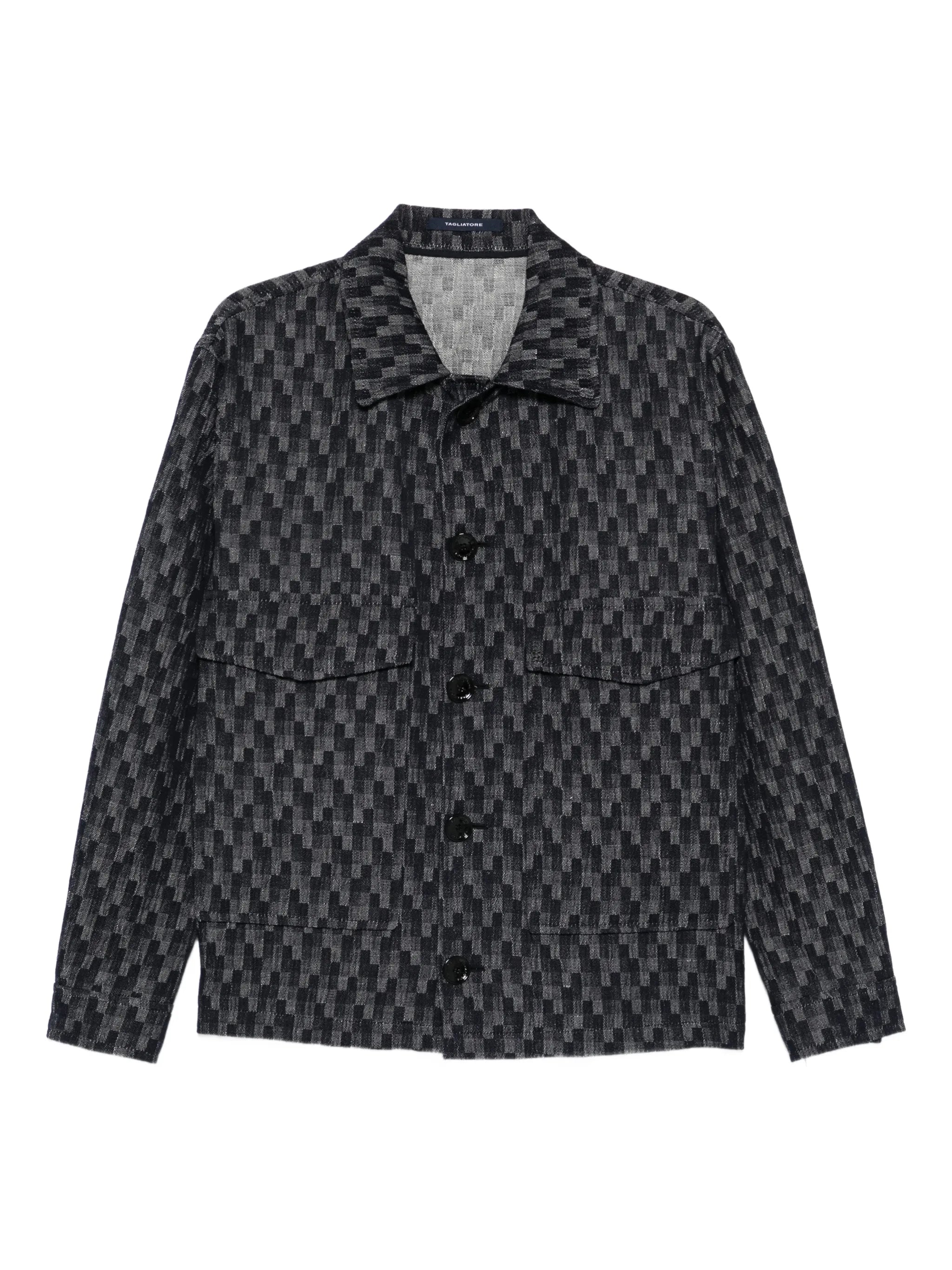 Tagliatore Tagliatore Chest-pockets Patterned Shirt Jacket