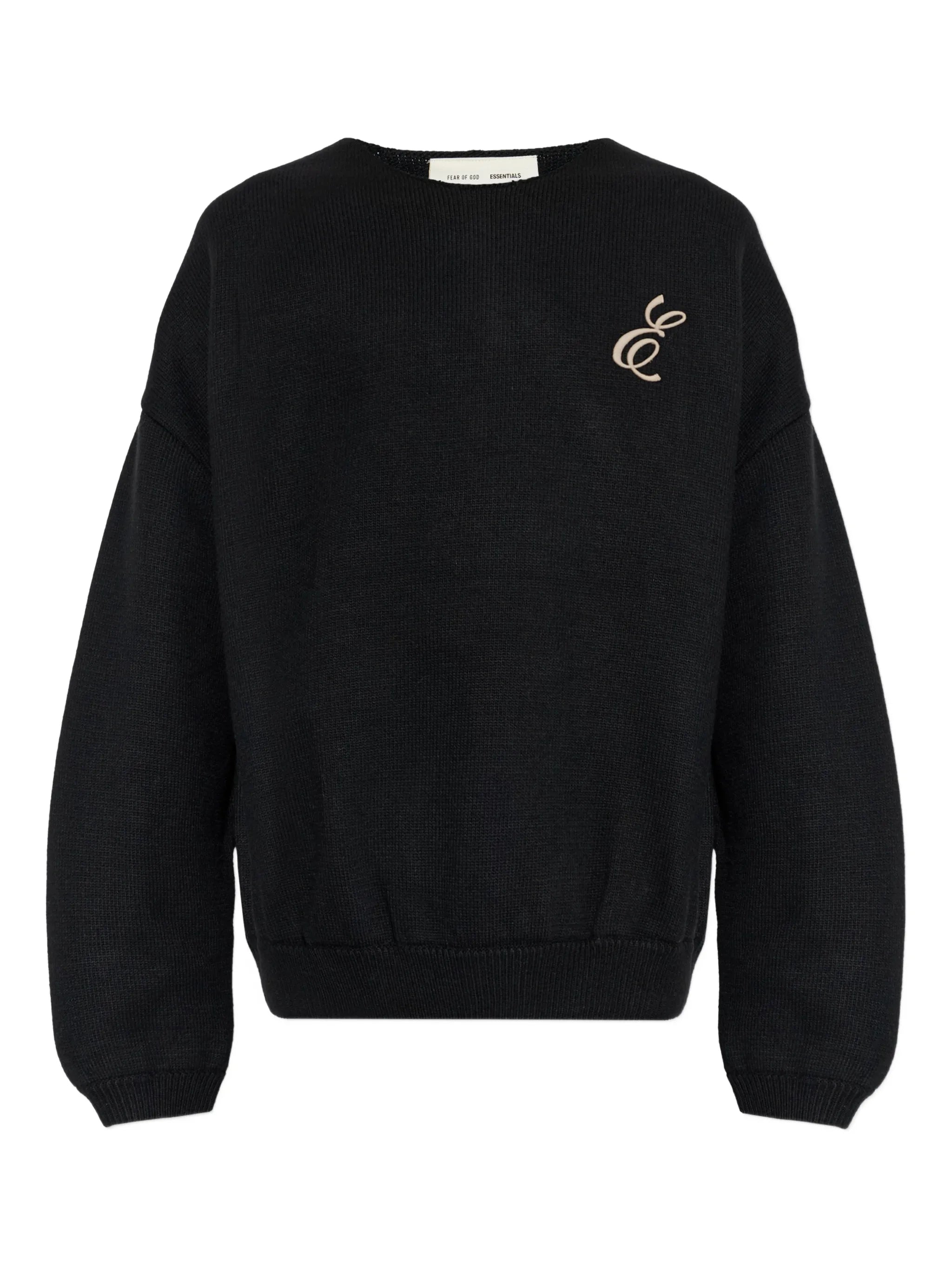 Fear of God Essentials Fear Of God Essentials Logo-embroidered Crew-neck Sweater