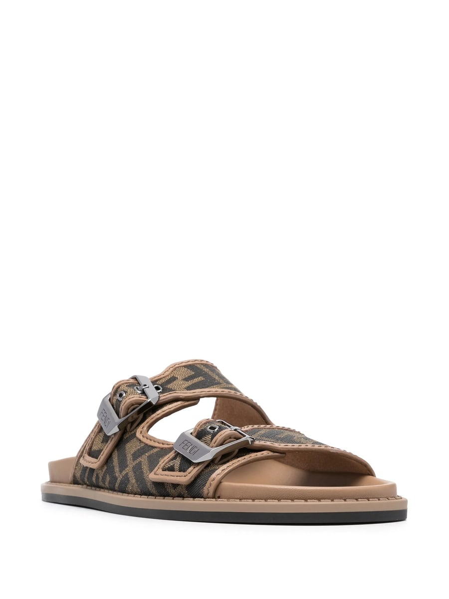 Fendi Fendi Feel FF-jacquard Sandals, view 4