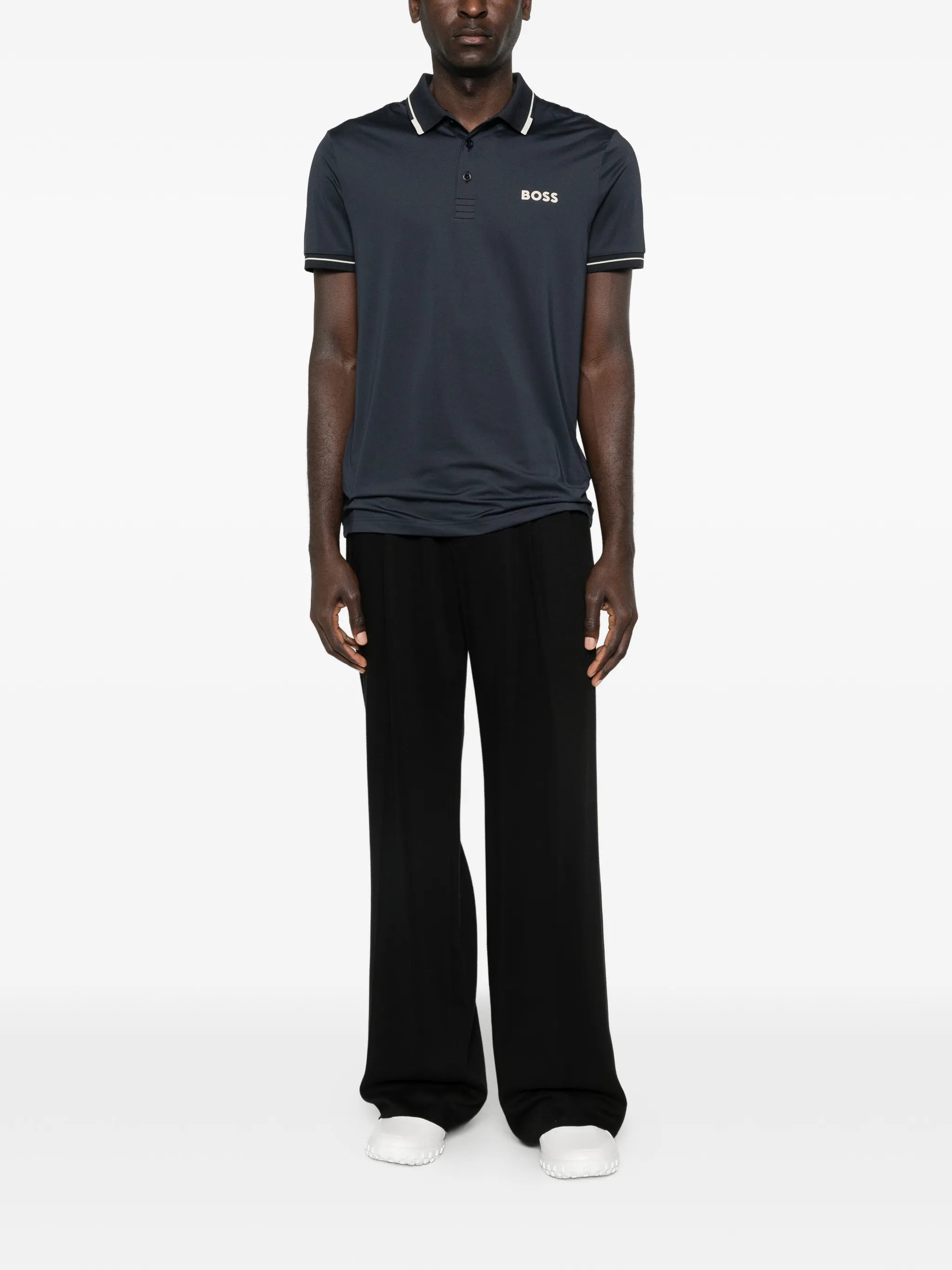 Boss Boss Logo-print Trimmed Polo Shirt, view 2