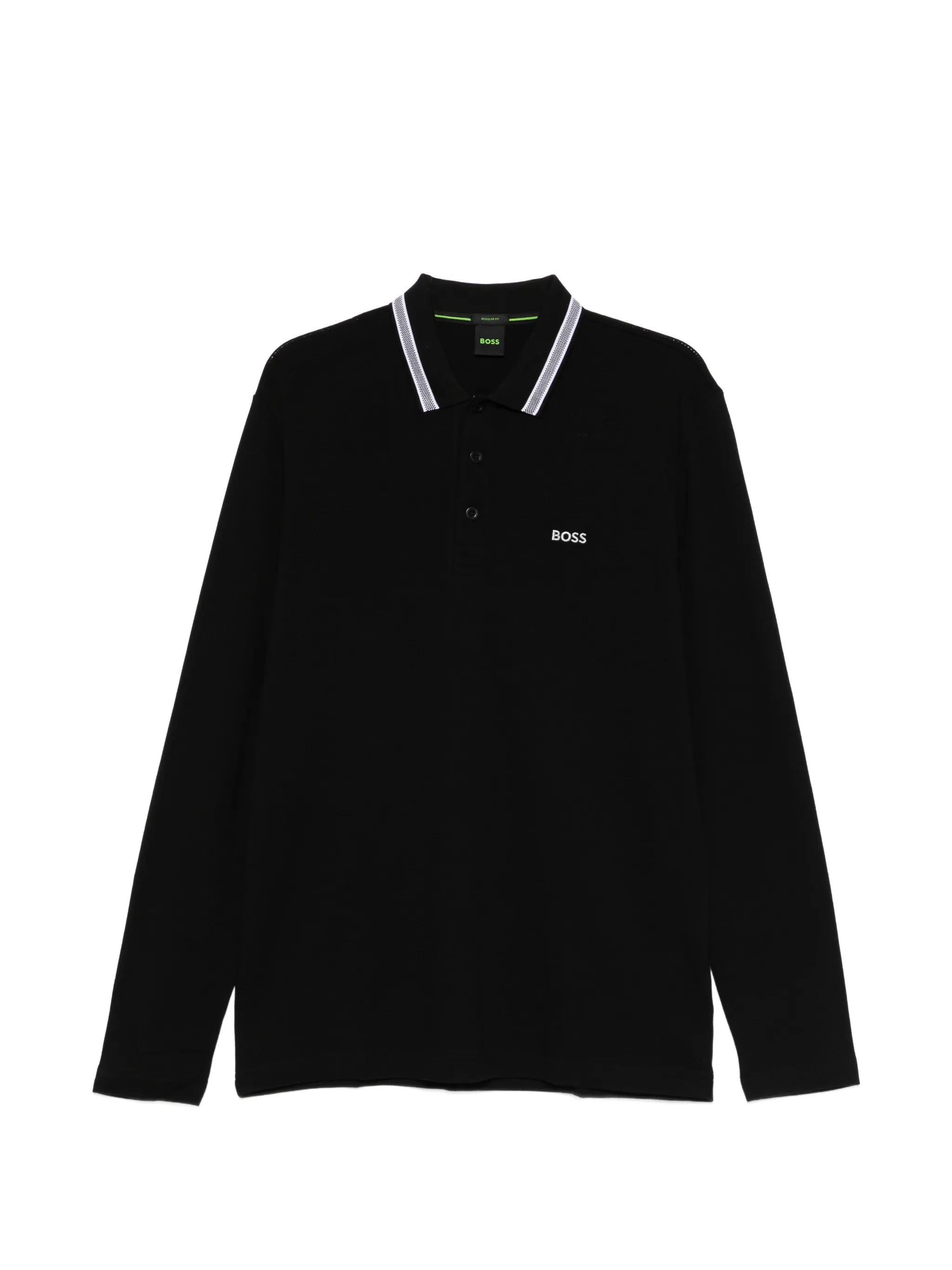 Boss Boss Long-sleeved Cotton Piqué Polo Shirt