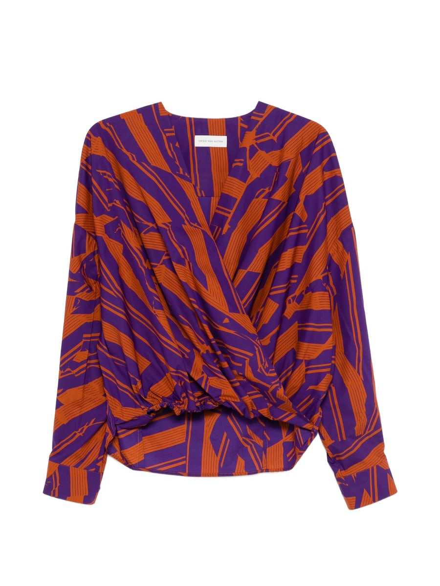 Dries Van Noten Dries Van Noten Printed V-neck Blouse