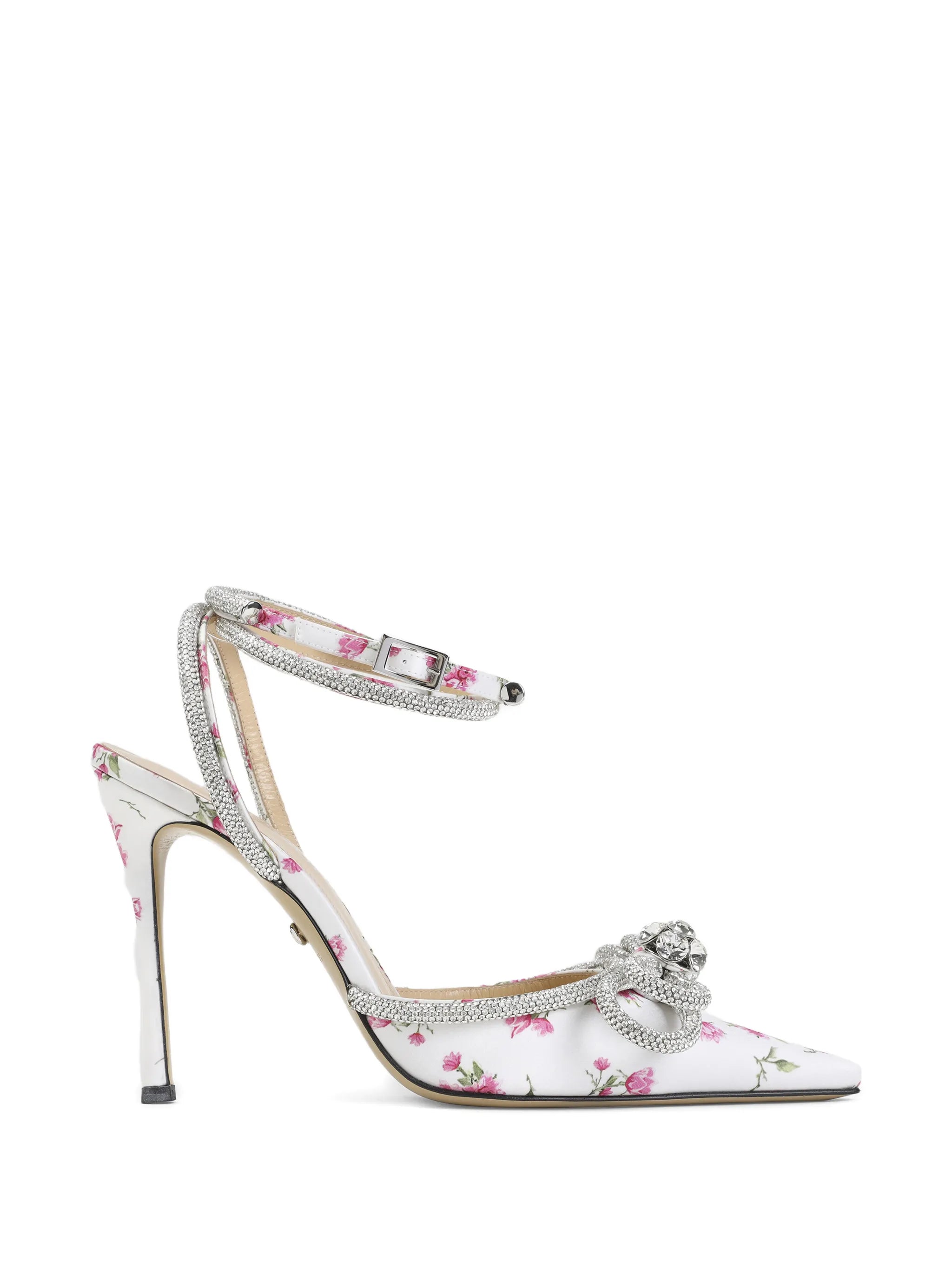 Mach & Mach Mach & Mach Floral Satin Embellished Pumps
