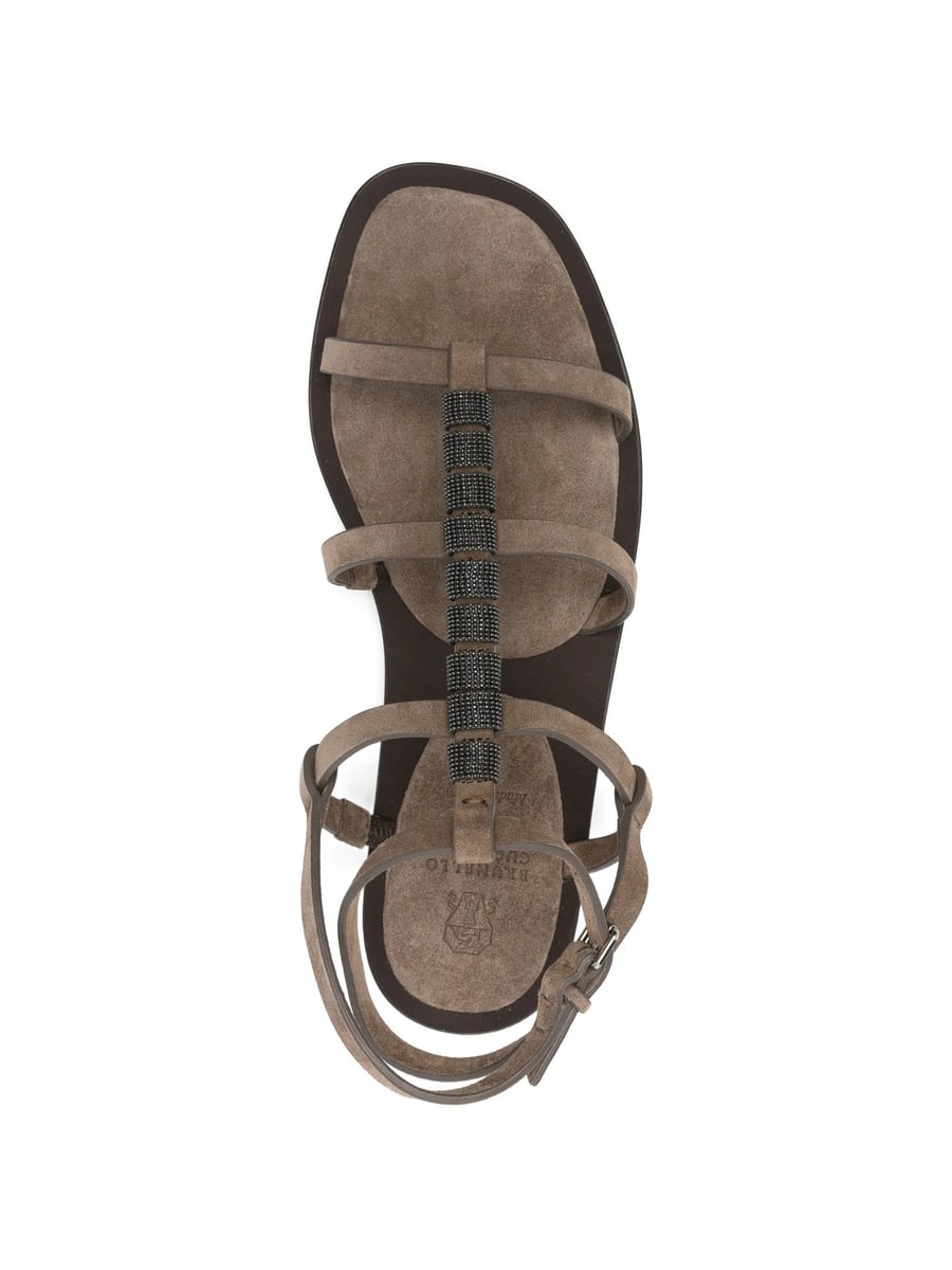 Brunello Cucinelli Brunello Cucinelli Beaded Strappy Sandals, view 2