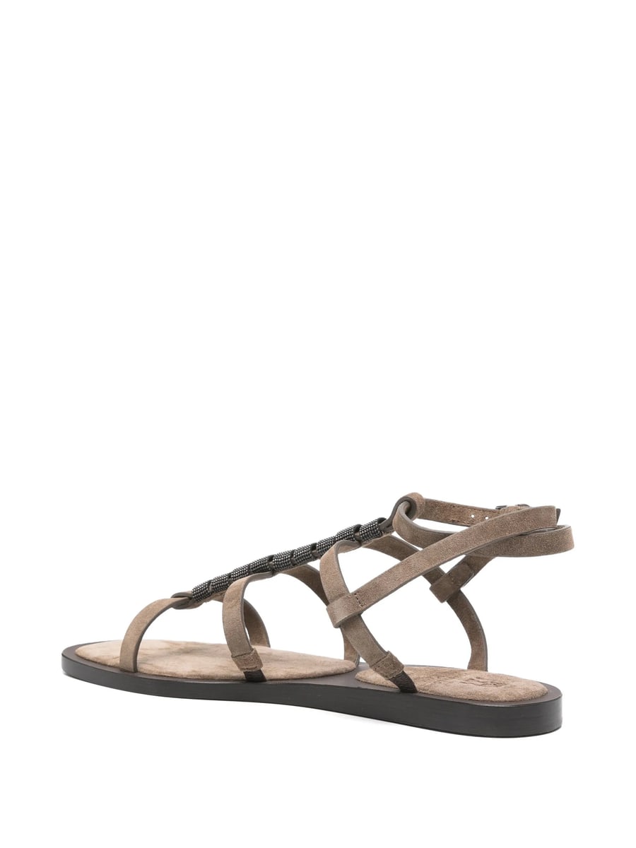 Brunello Cucinelli Brunello Cucinelli Beaded Strappy Sandals, view 4