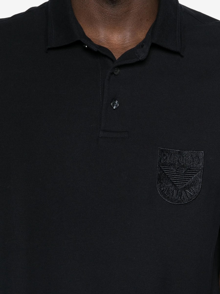 Emporio Armani Emporio Armani Logo-patch Polo Shirt, view 5