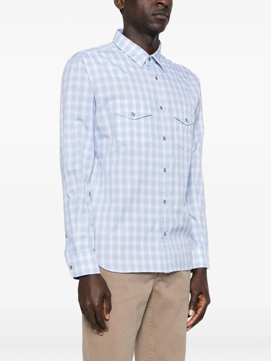 Tom Ford Tom Ford Check Snap-button Shirt, view 4