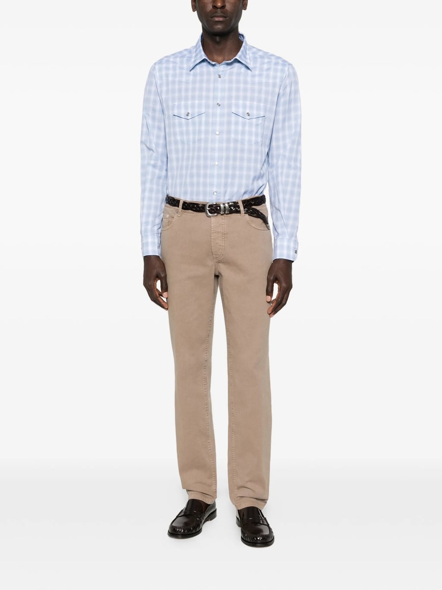 Tom Ford Tom Ford Check Snap-button Shirt, view 5