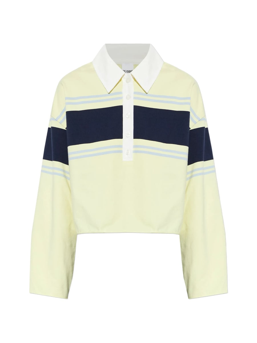 Re/done Re/done Striped Polo Top