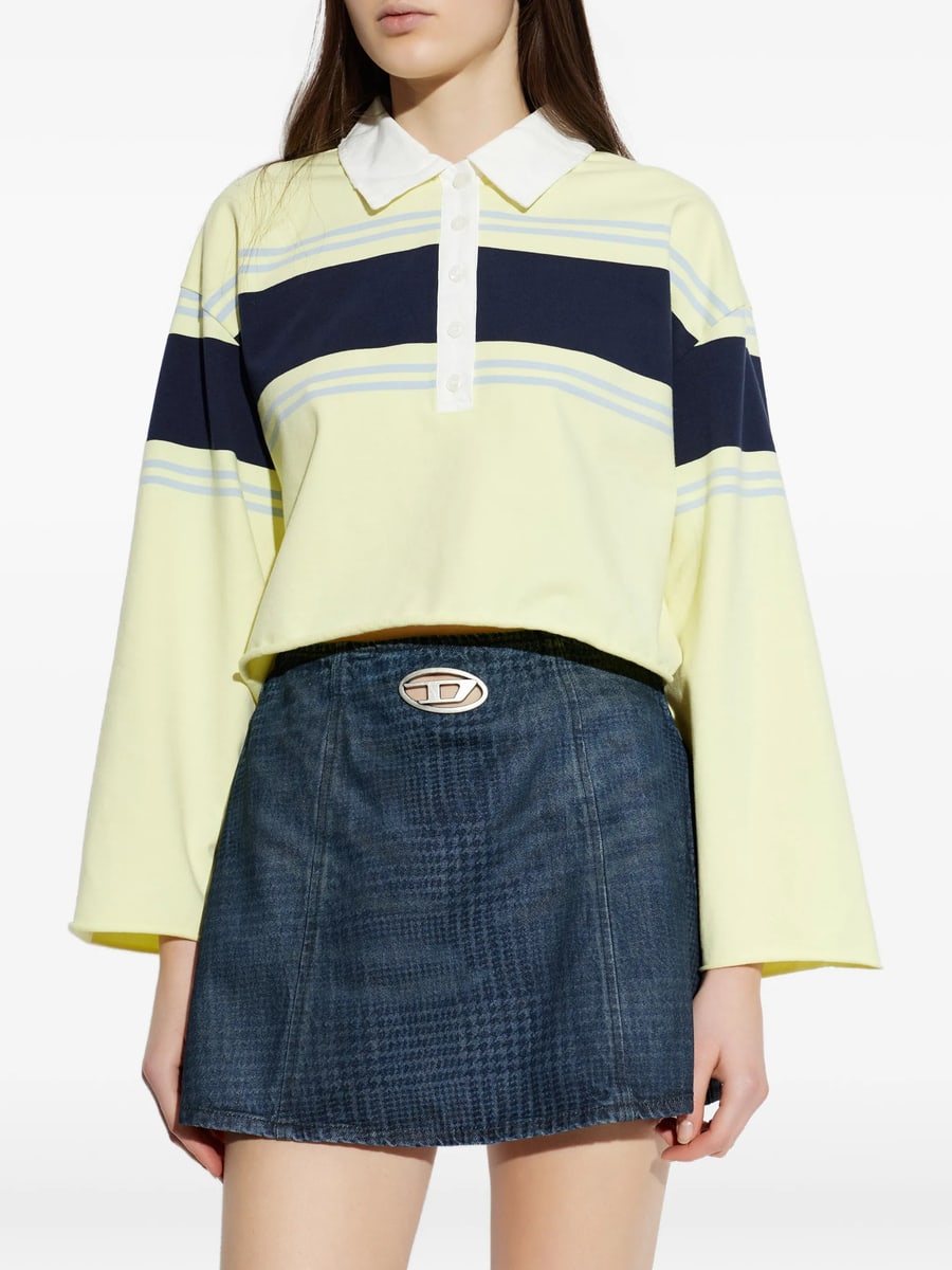 Re/done Re/done Striped Polo Top, view 2