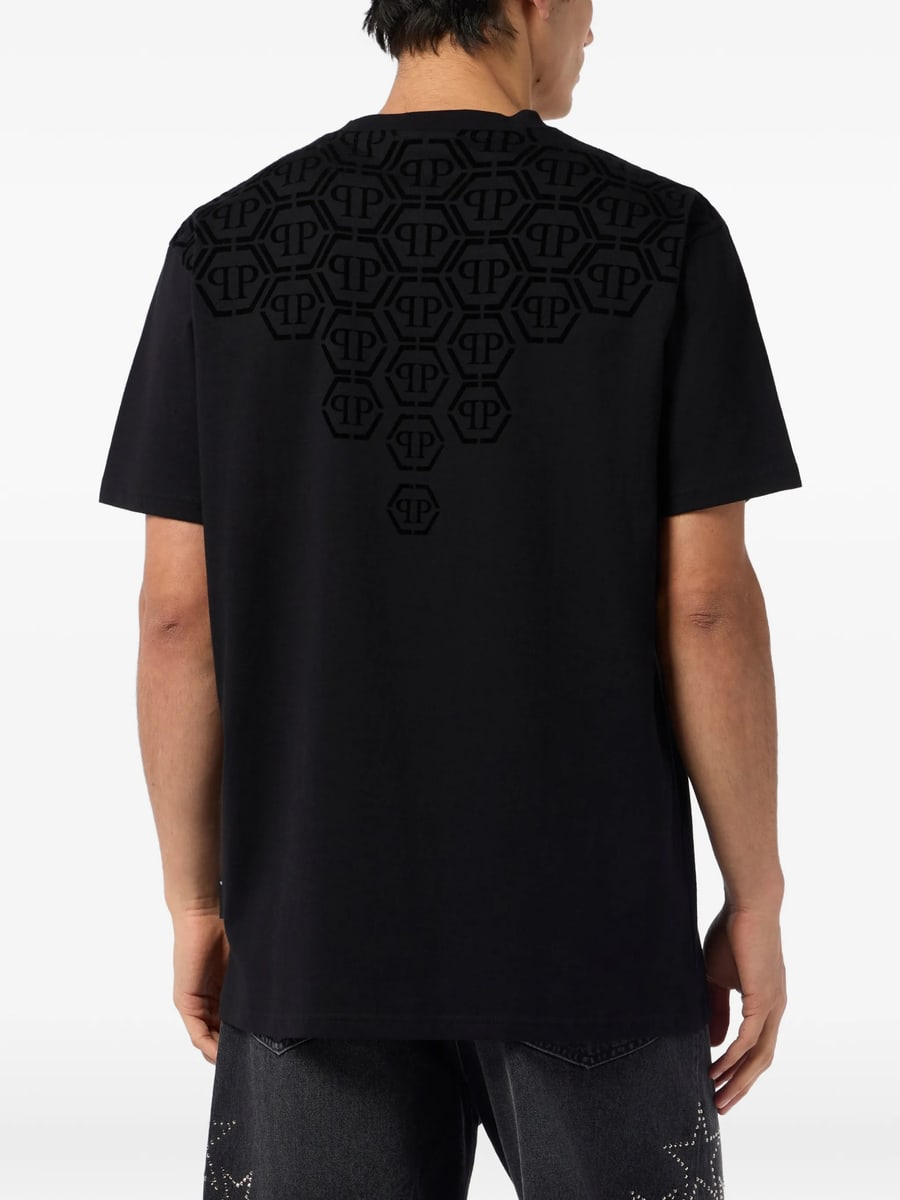 Philipp Plein Philipp Plein Logo-pattern T-shirt, view 2