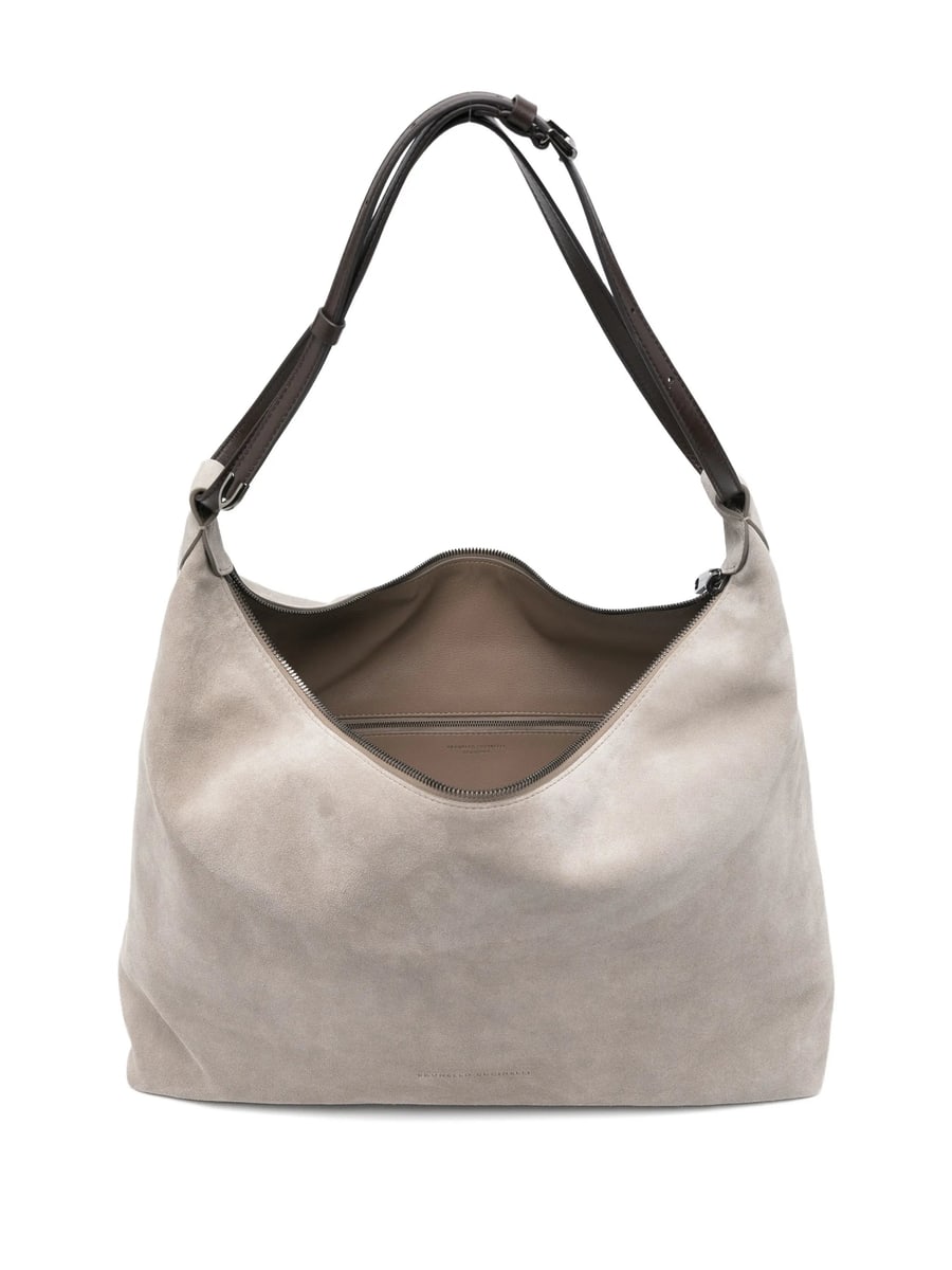 Brunello Cucinelli Brunello Cucinelli Suede Shoulder Bag, view 3