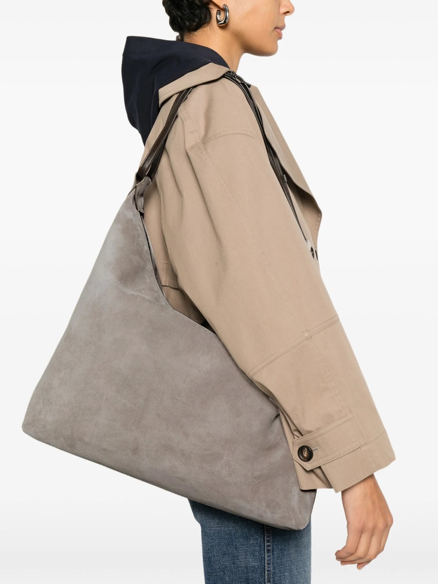 Brunello Cucinelli Brunello Cucinelli Suede Shoulder Bag, view 5