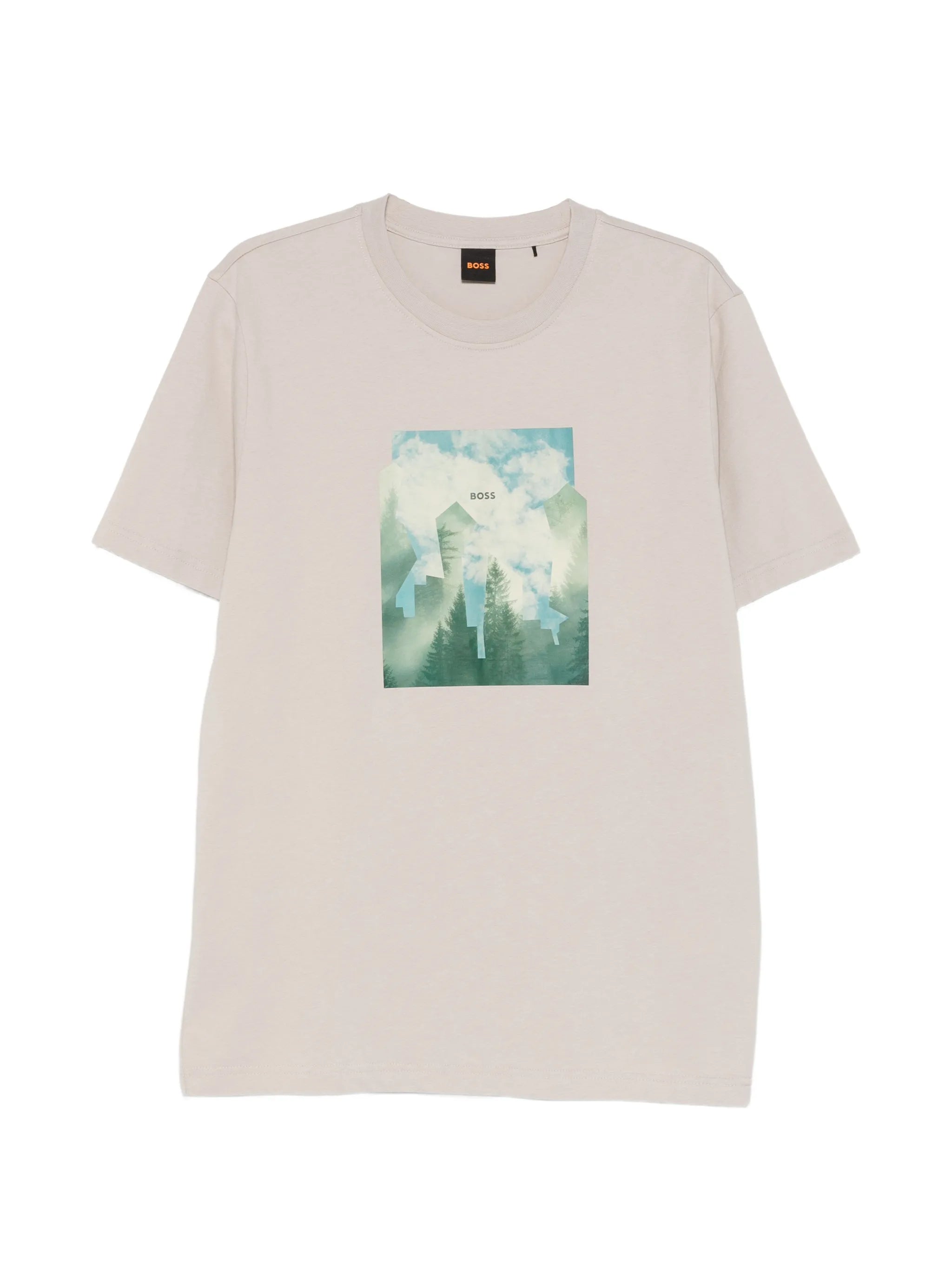 Boss Boss Printed-artwork T-shirt In Cotton Jersey