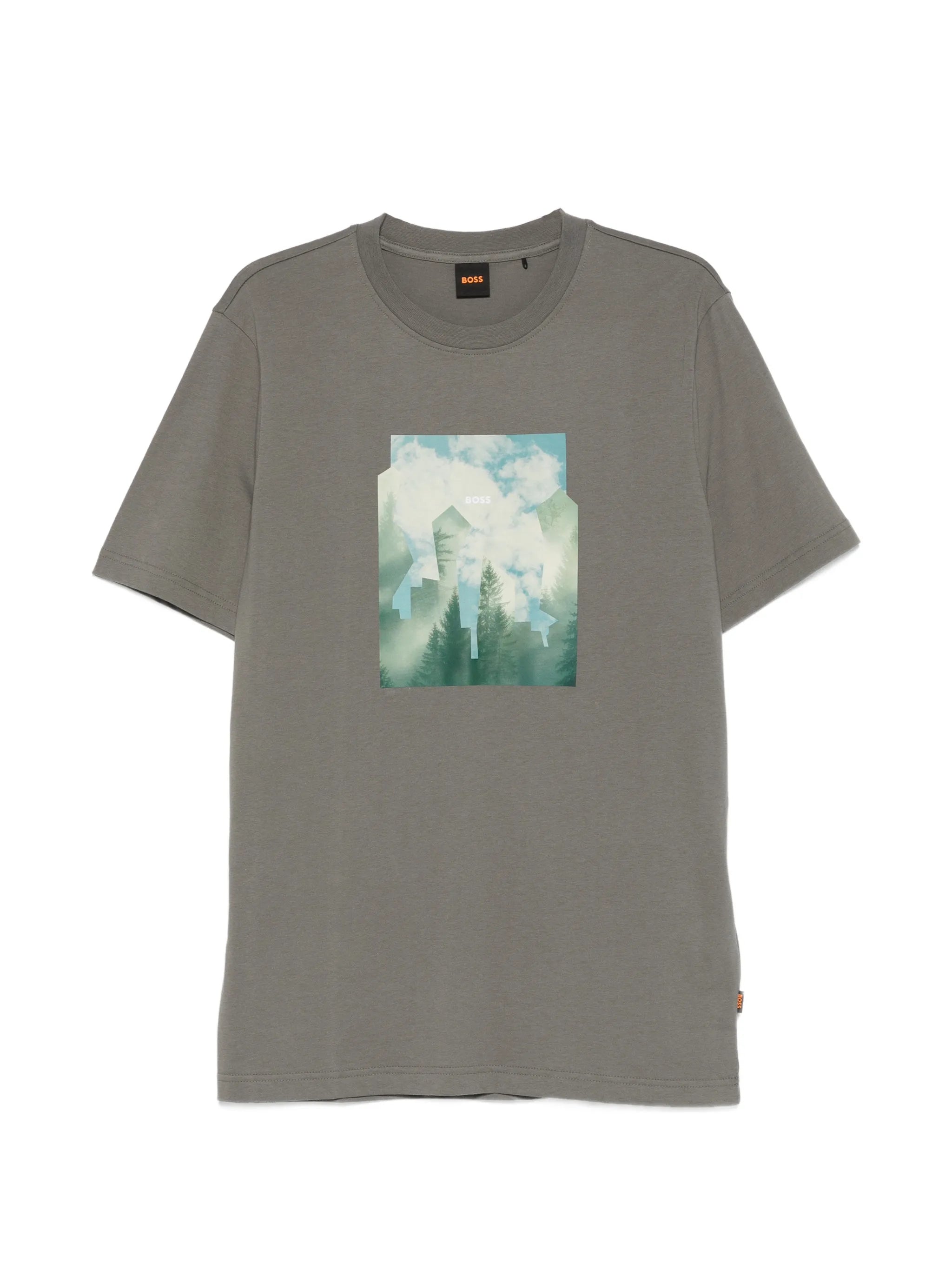 Boss Boss Printed-artwork T-shirt In Cotton Jersey