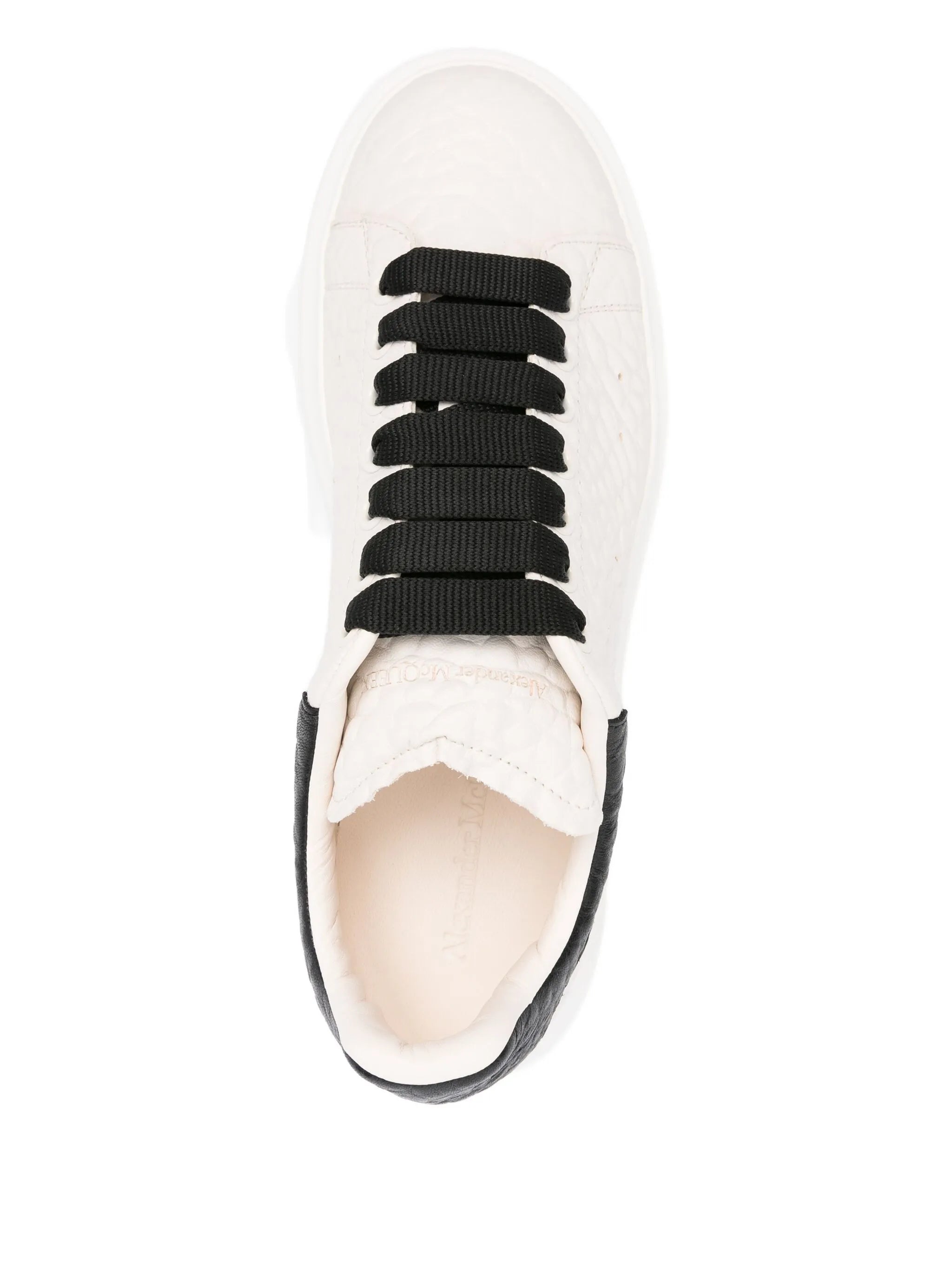Alexander McQueen Alexander Mcqueen Oversized Textured Leather Sneakers, view 2