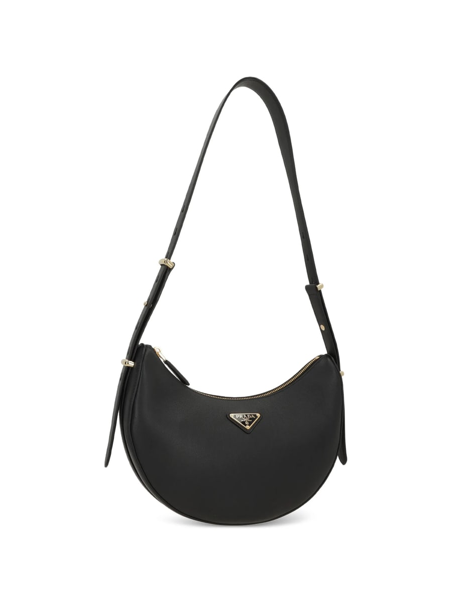 Prada Prada Arqué Leather Shoulder Bag, view 4