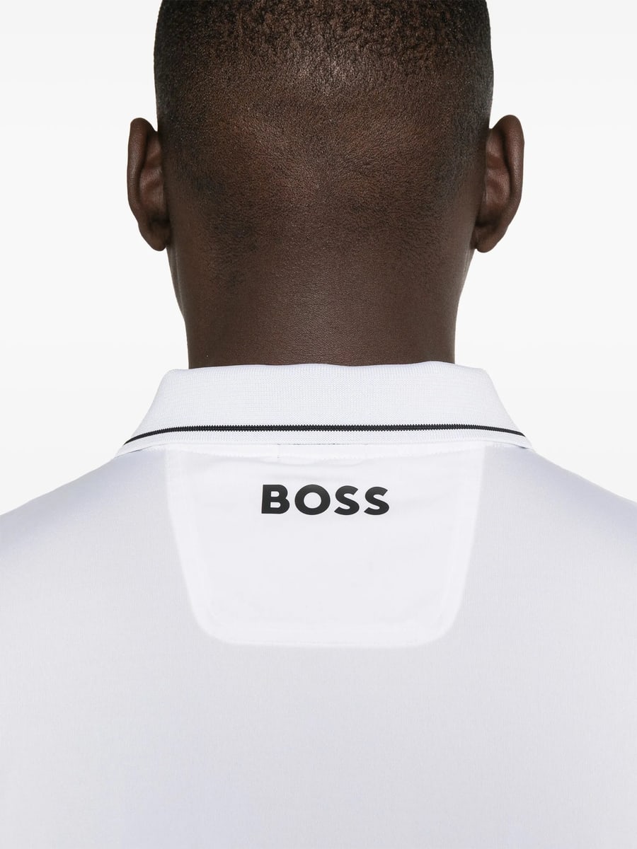 Boss Boss Contrast-logo Polo Shirt In A Slim Fit, view 2
