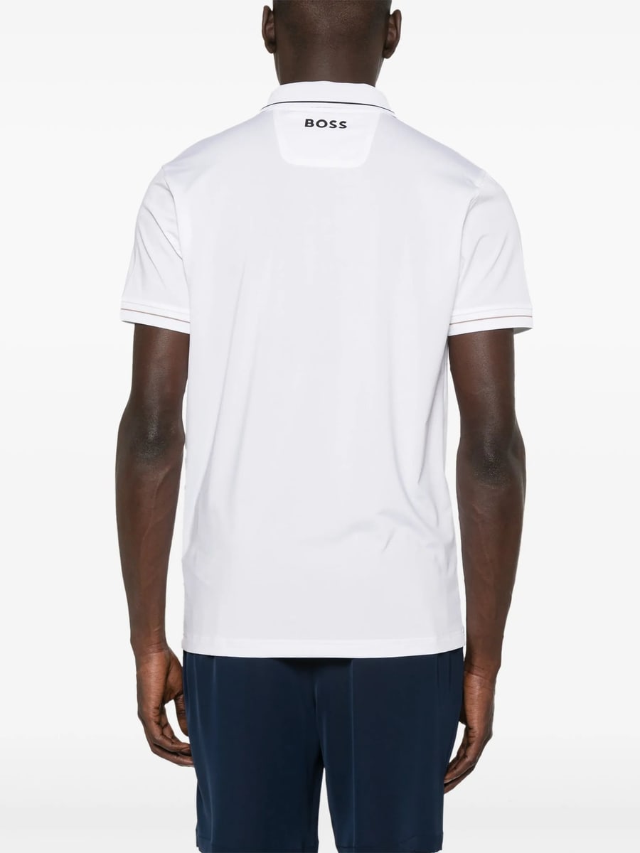 Boss Boss Contrast-logo Polo Shirt In A Slim Fit, view 3