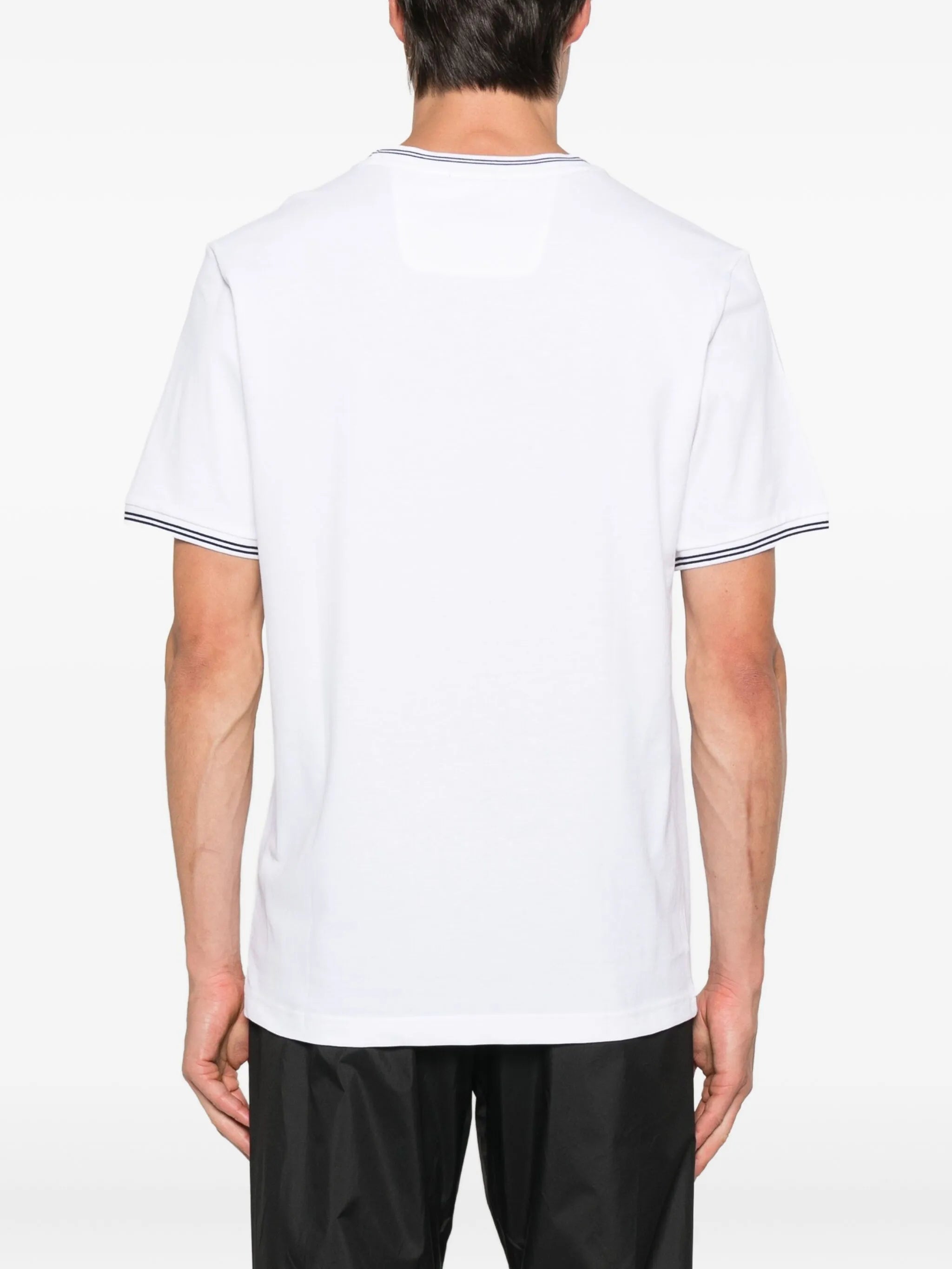Boss Boss Stretch-cotton T-shirt With Stripes And Logo, view 2
