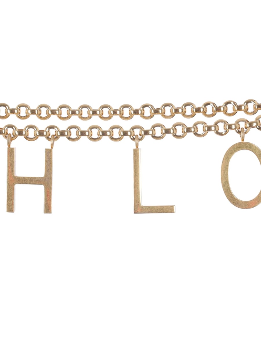 Chloé Chloé Lettered Chain Belt, view 3