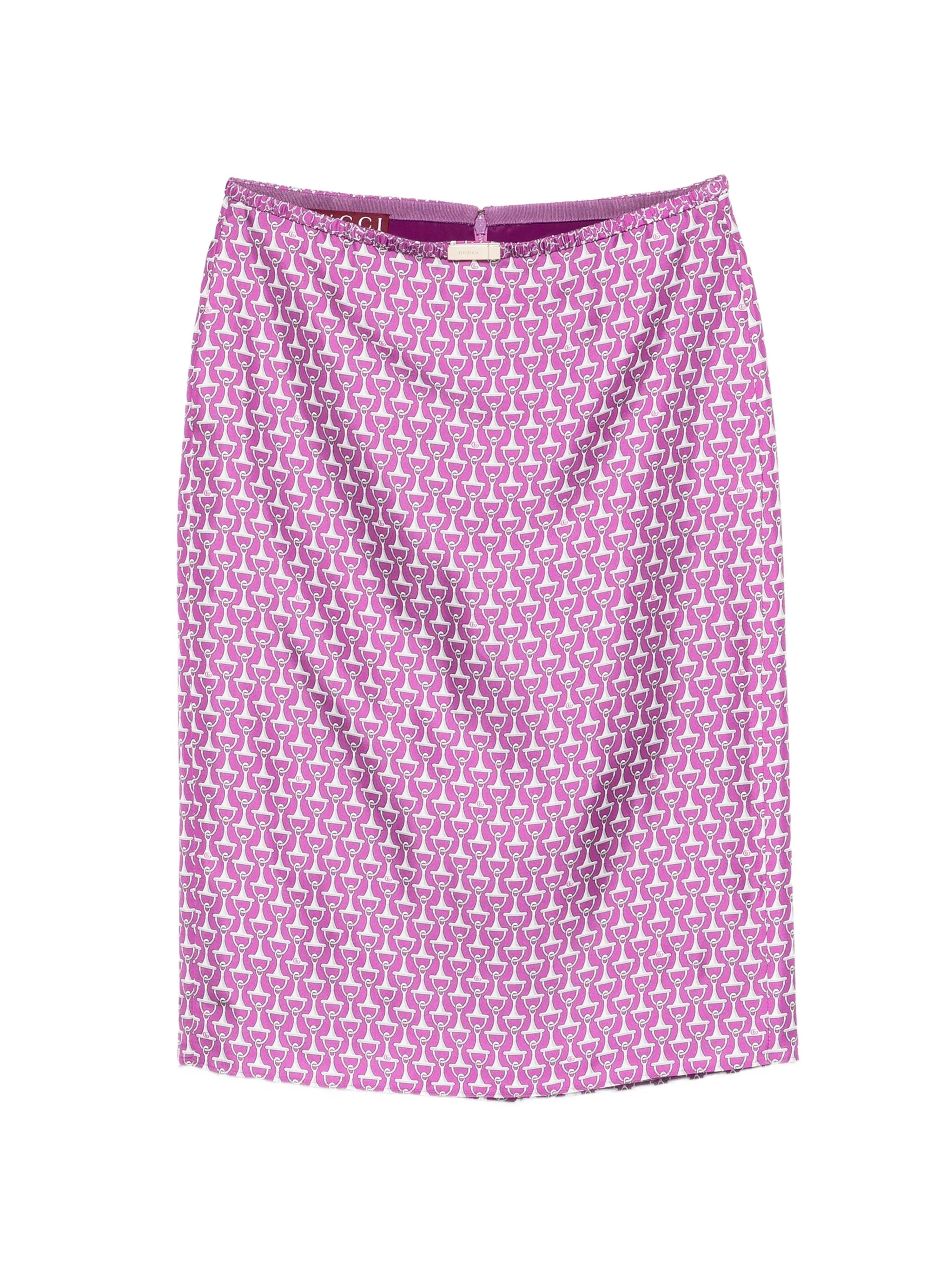 Gucci Gucci Horsebit-print Midi Skirt