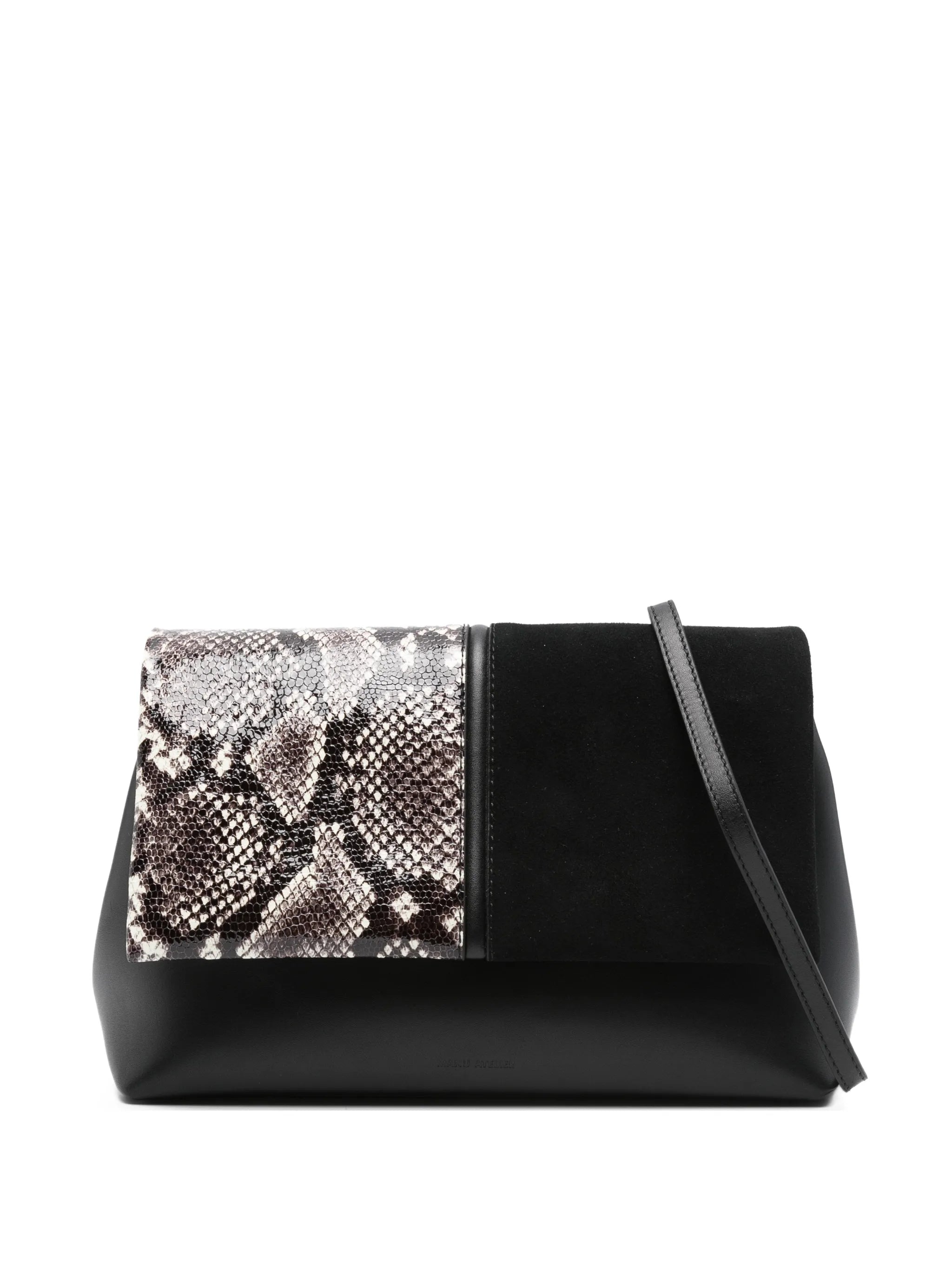 Manu Atelier Manu Atelier The Fold Snakeskin-pattern Clutch Bag