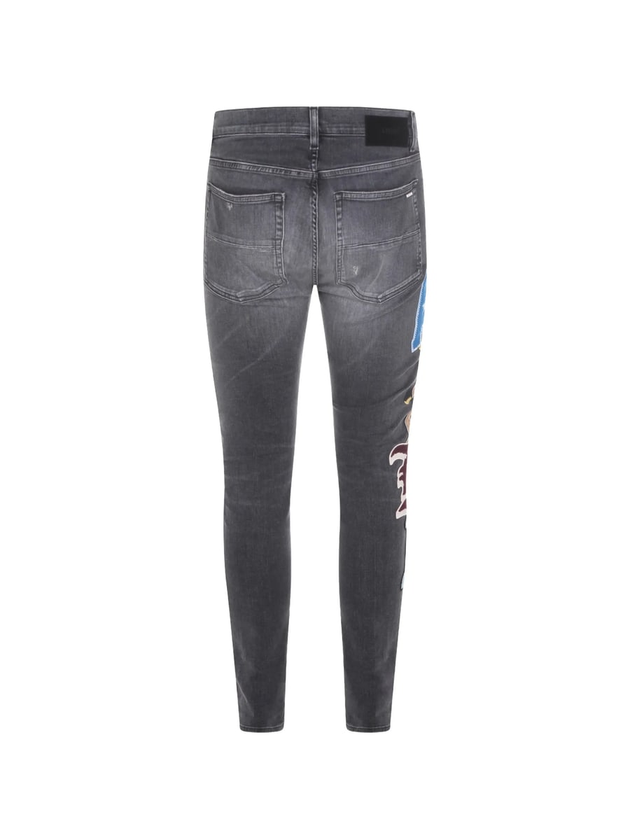 Amiri Amiri Ripped Patch Skinny Jeans, view 2