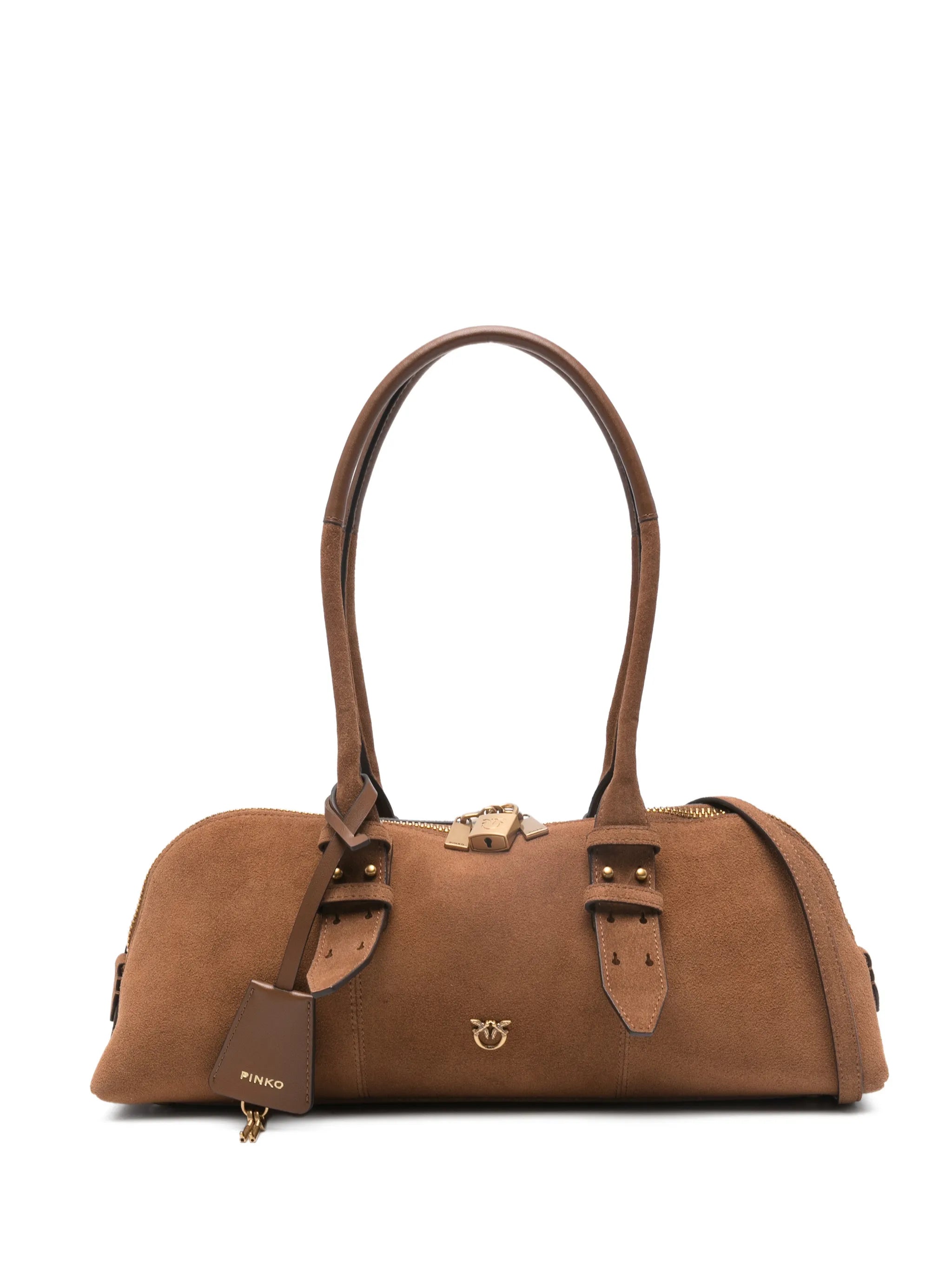 Pinko Pinko Padlock Suede Tote Bag