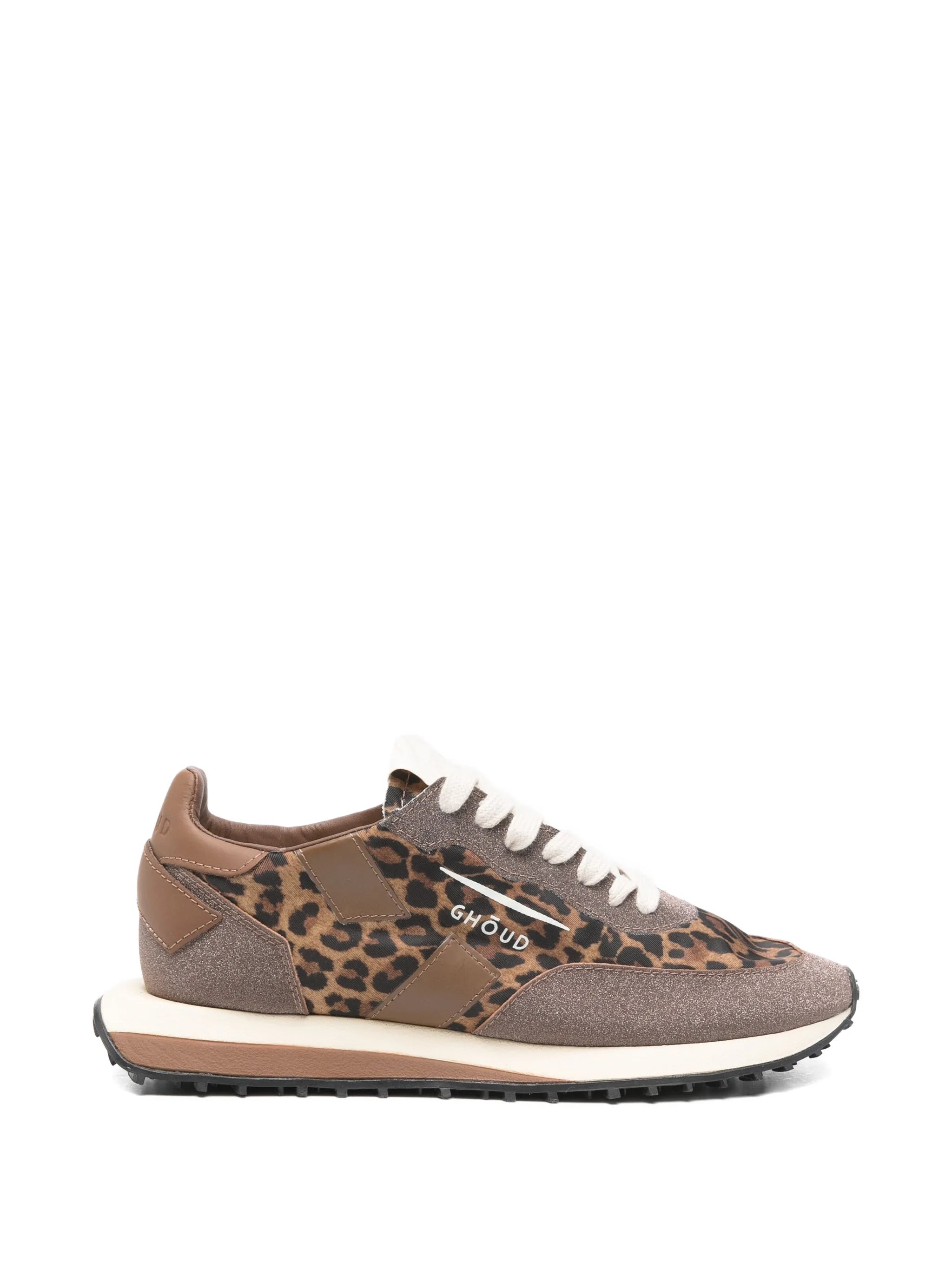 Ghoud Ghoud Leopard-print Lace-up Sneakers