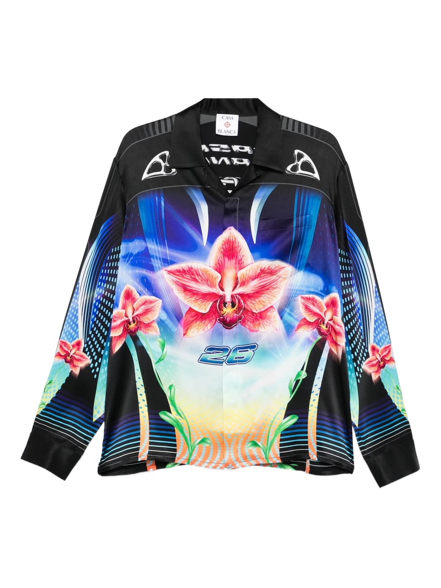 Casablanca Casablanca Orchid Racer Shirt