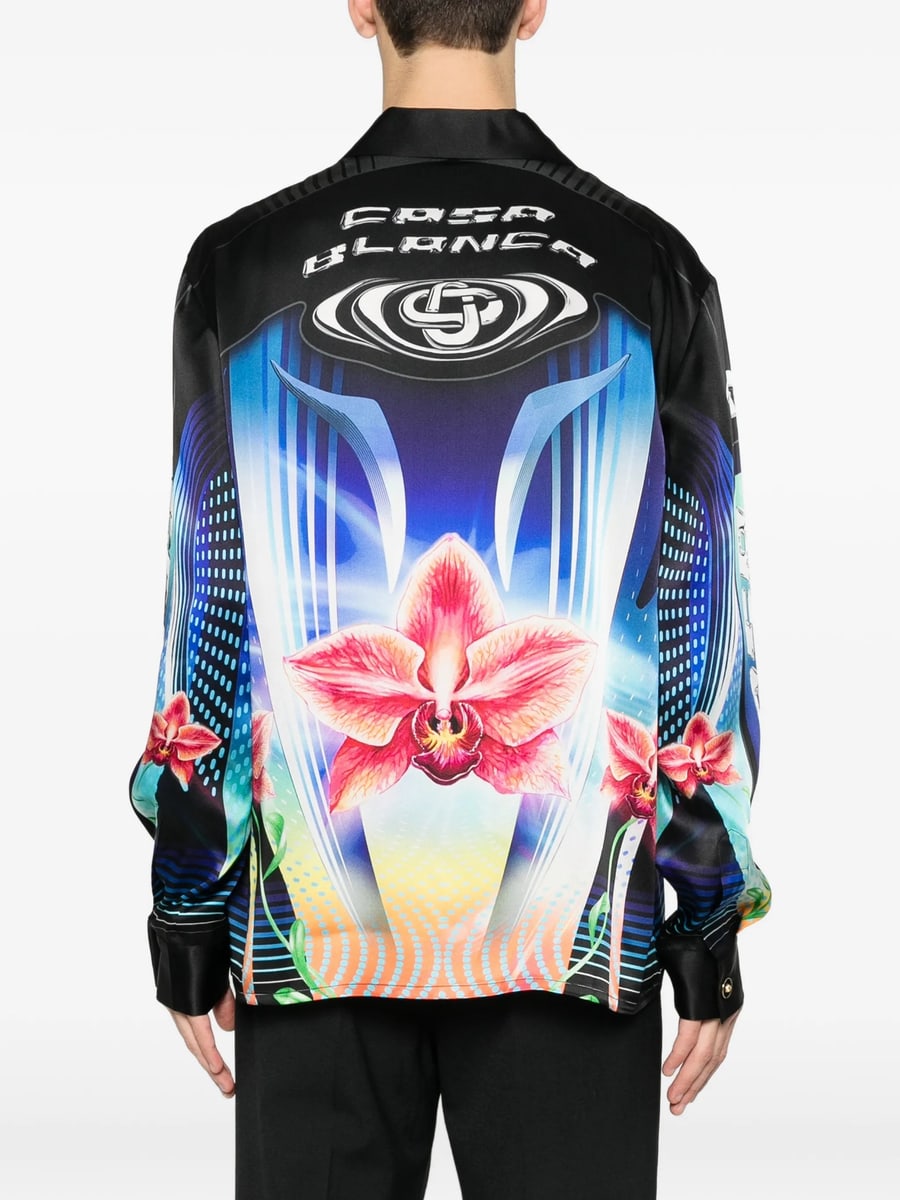 Casablanca Casablanca Orchid Racer Shirt, view 5