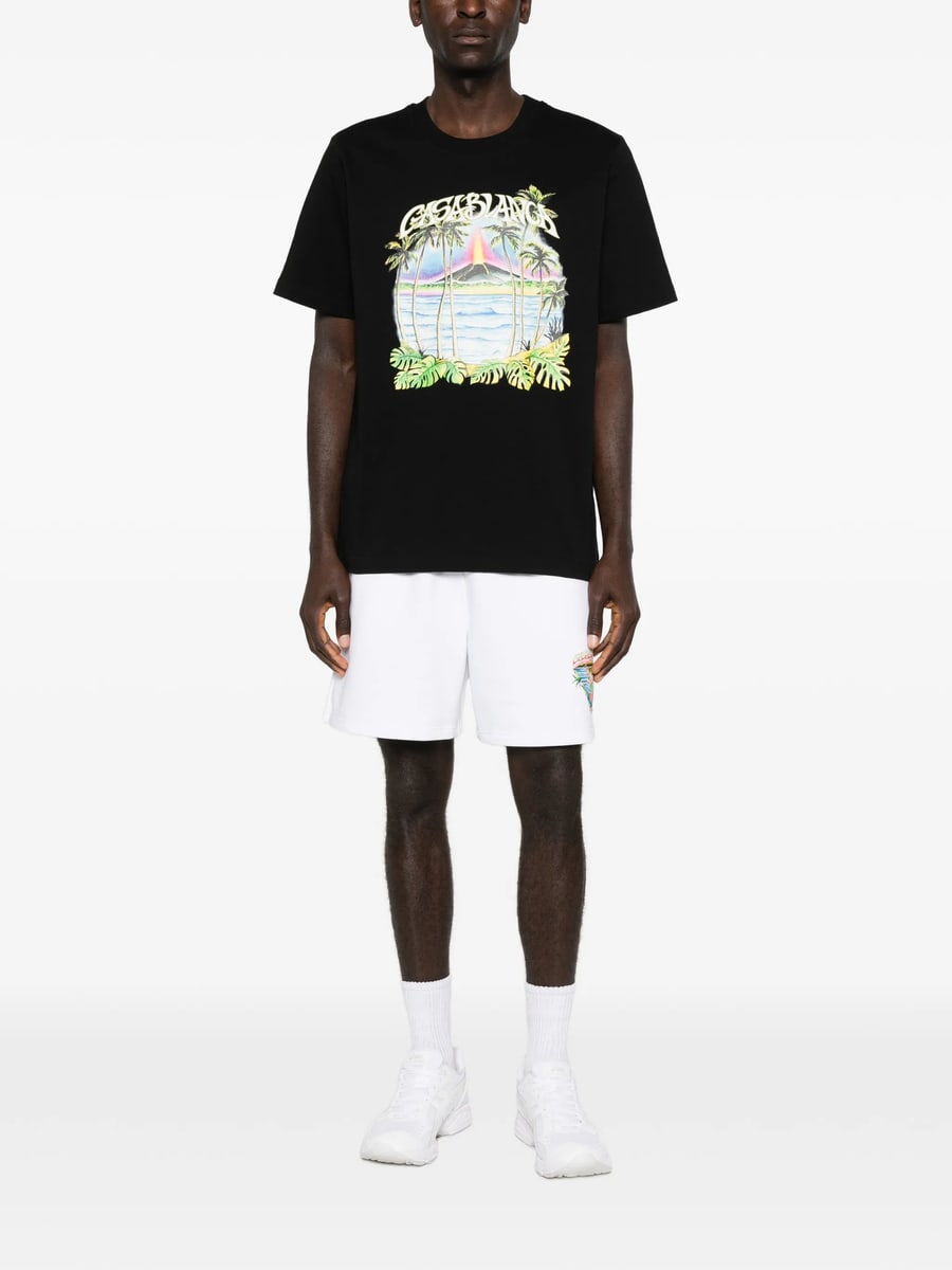 Casablanca Casablanca Volcano Palm-tree Tropical Print T-shirt, view 2