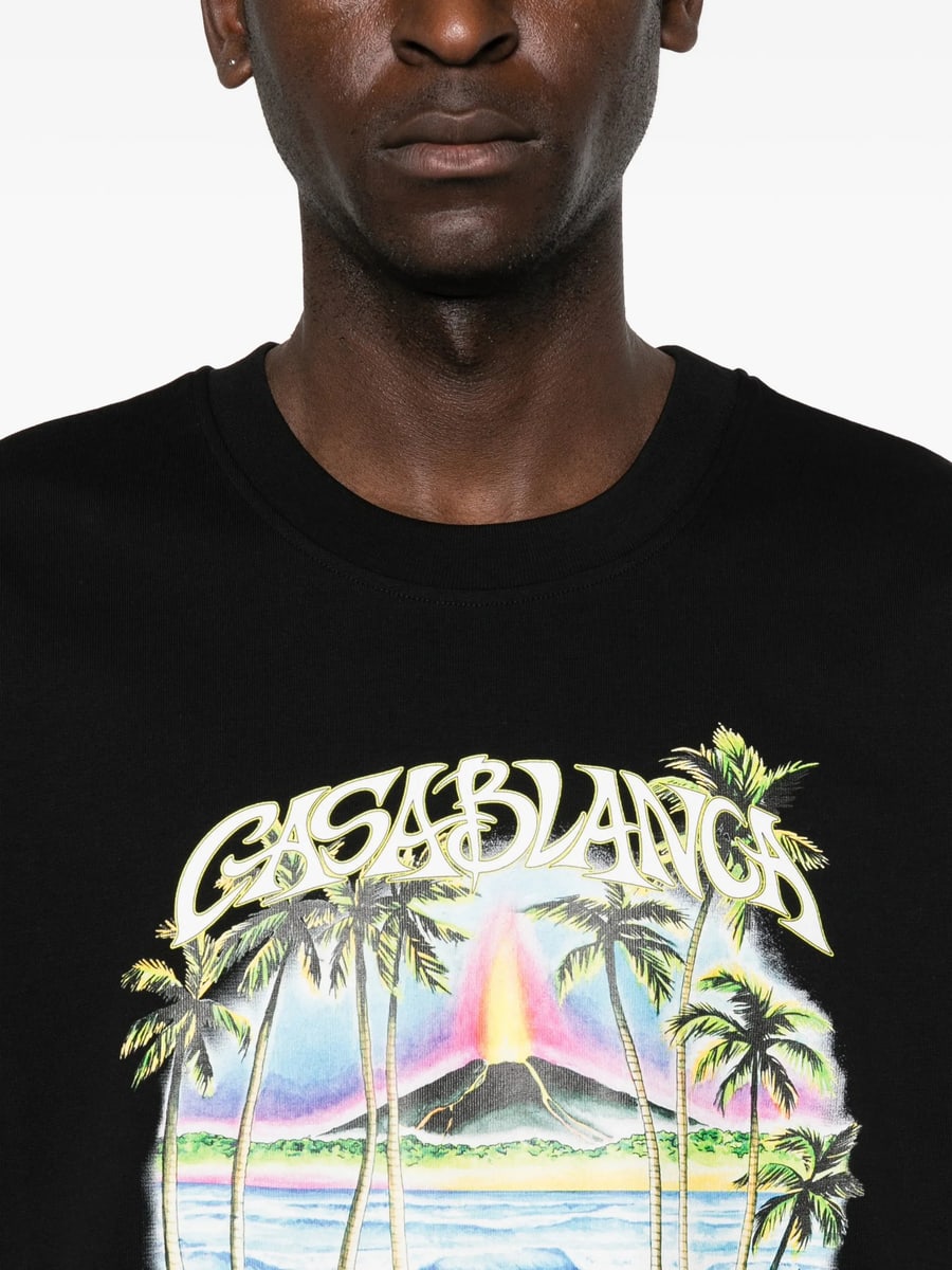 Casablanca Casablanca Volcano Palm-tree Tropical Print T-shirt, view 3