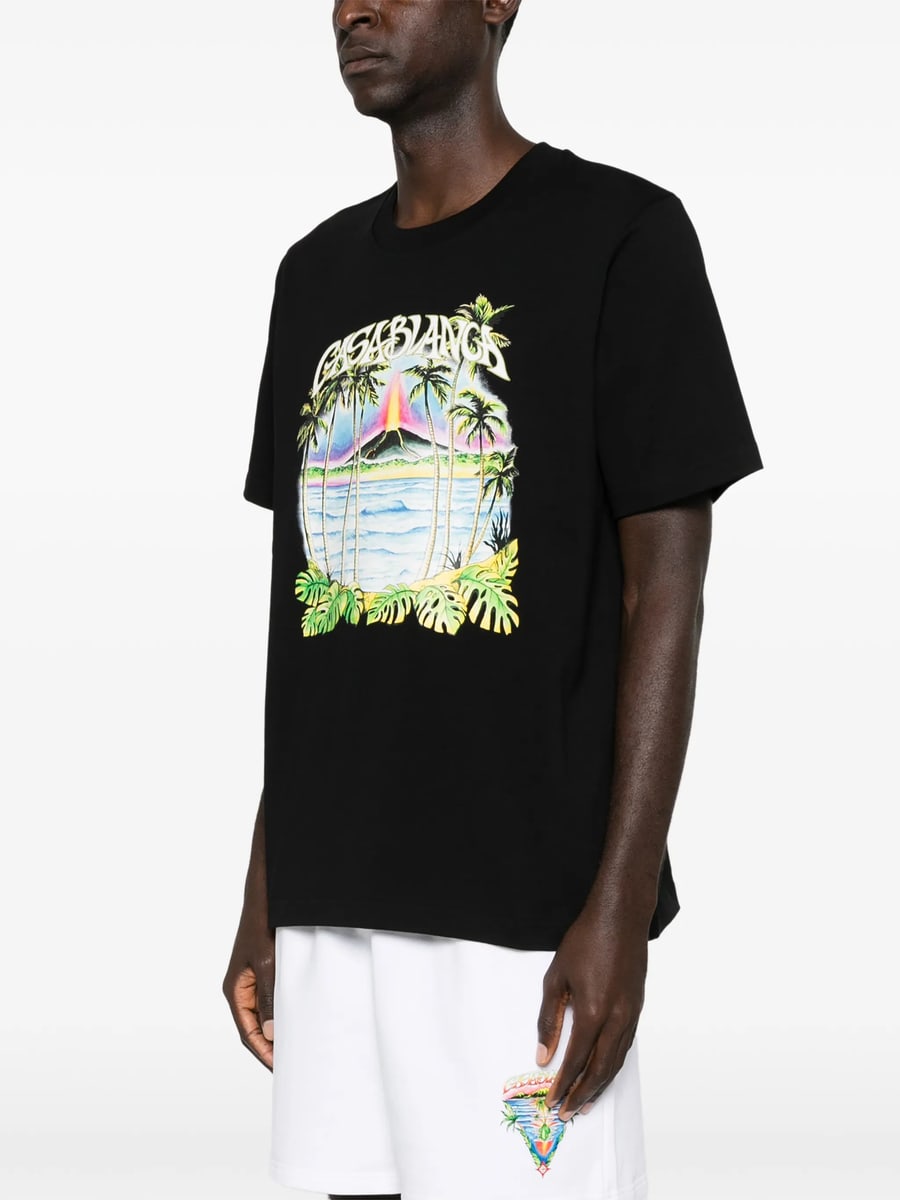Casablanca Casablanca Volcano Palm-tree Tropical Print T-shirt, view 5
